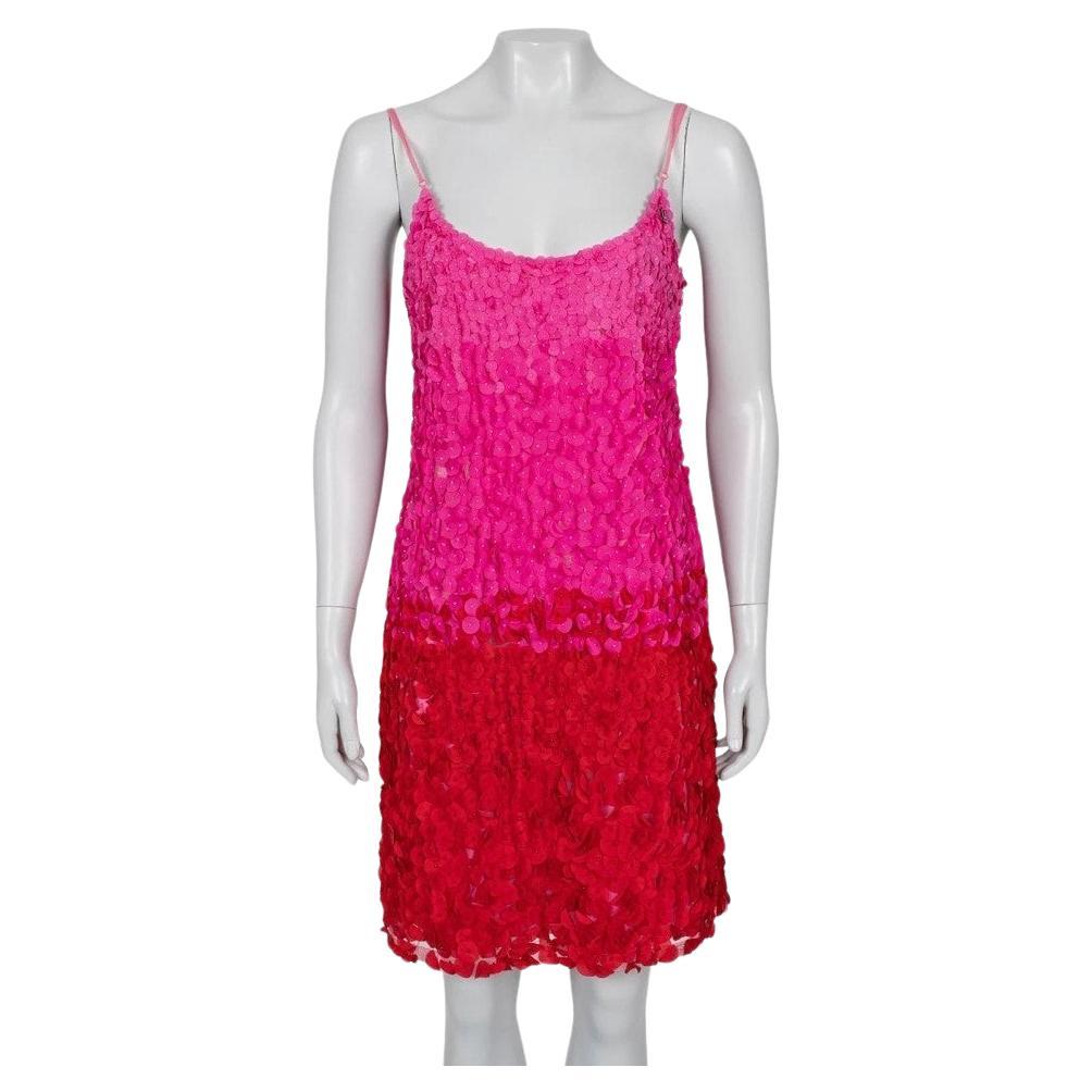 John Galliano - Robe à bretelles bicolore rose - Taille M (IT42)