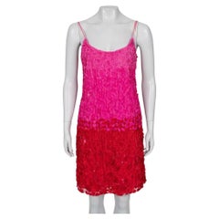 John Galliano - Robe à bretelles bicolore rose - Taille M (IT42)
