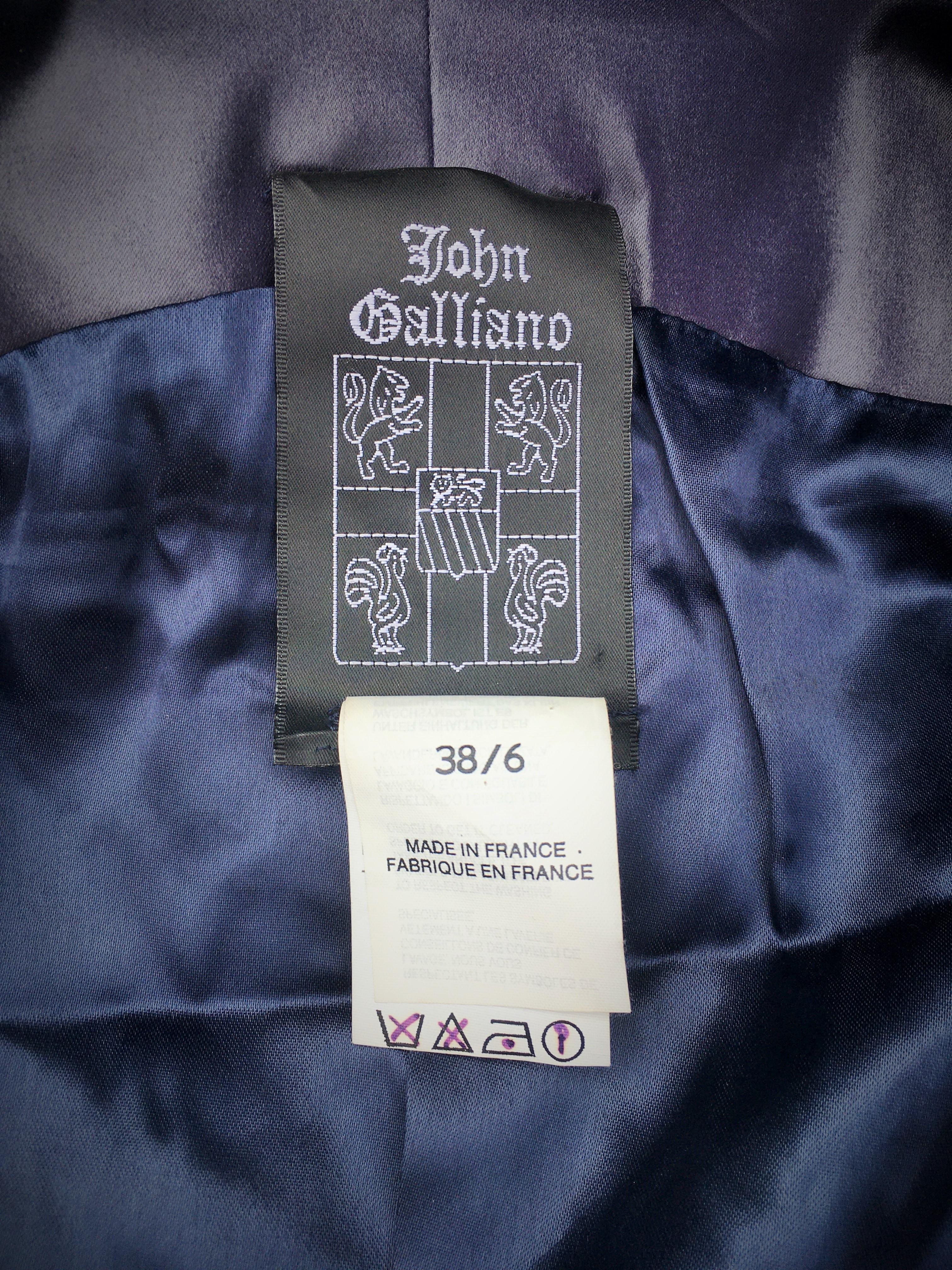 John Galliano Victorian 1994 SS Runway Velvet Lace Blazer Corset Jacket  For Sale 5