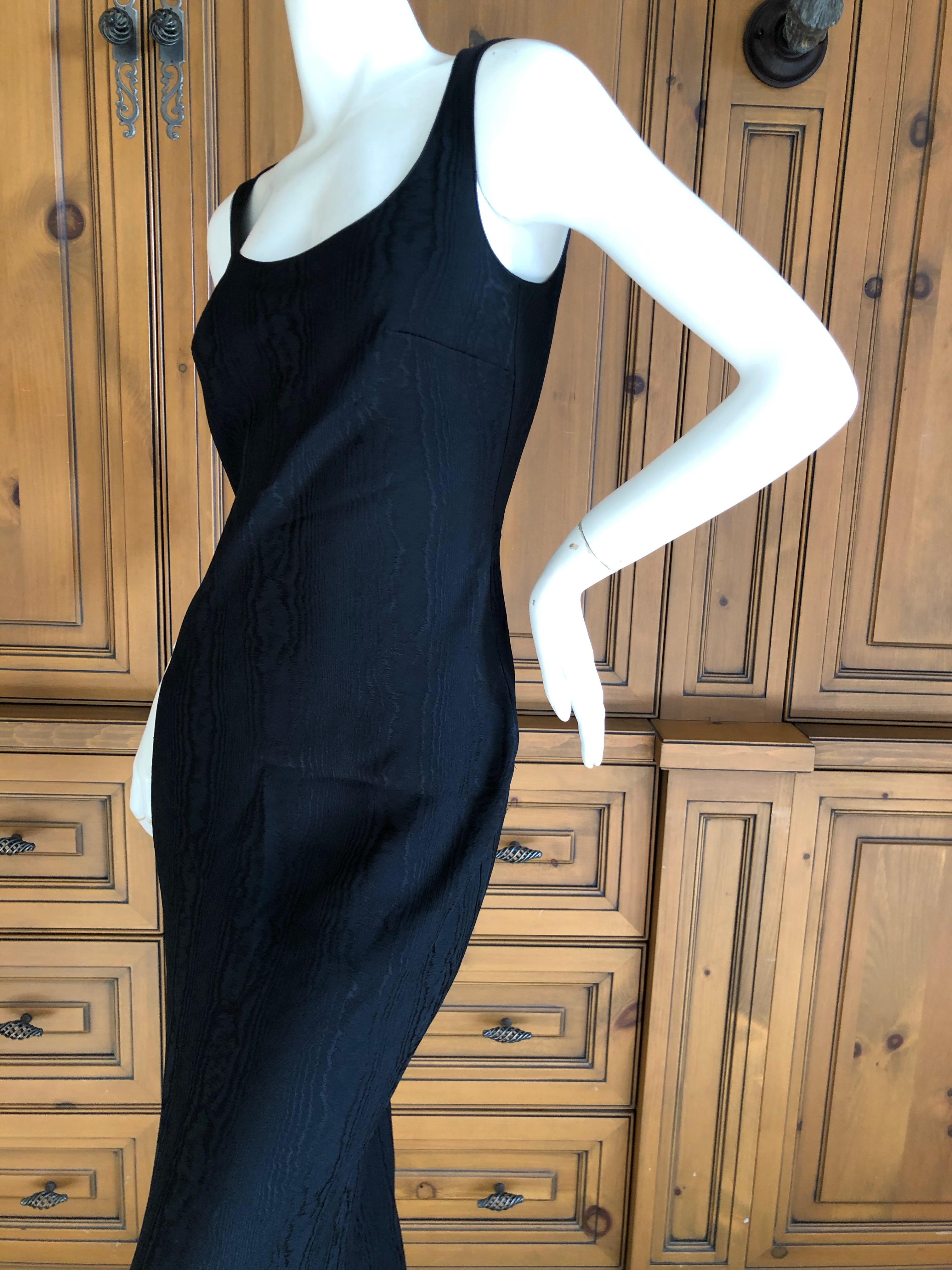 John Galliano Vintage 1999 Bias Cut Wood Grain Pattern Black Evening Dress For Sale 2