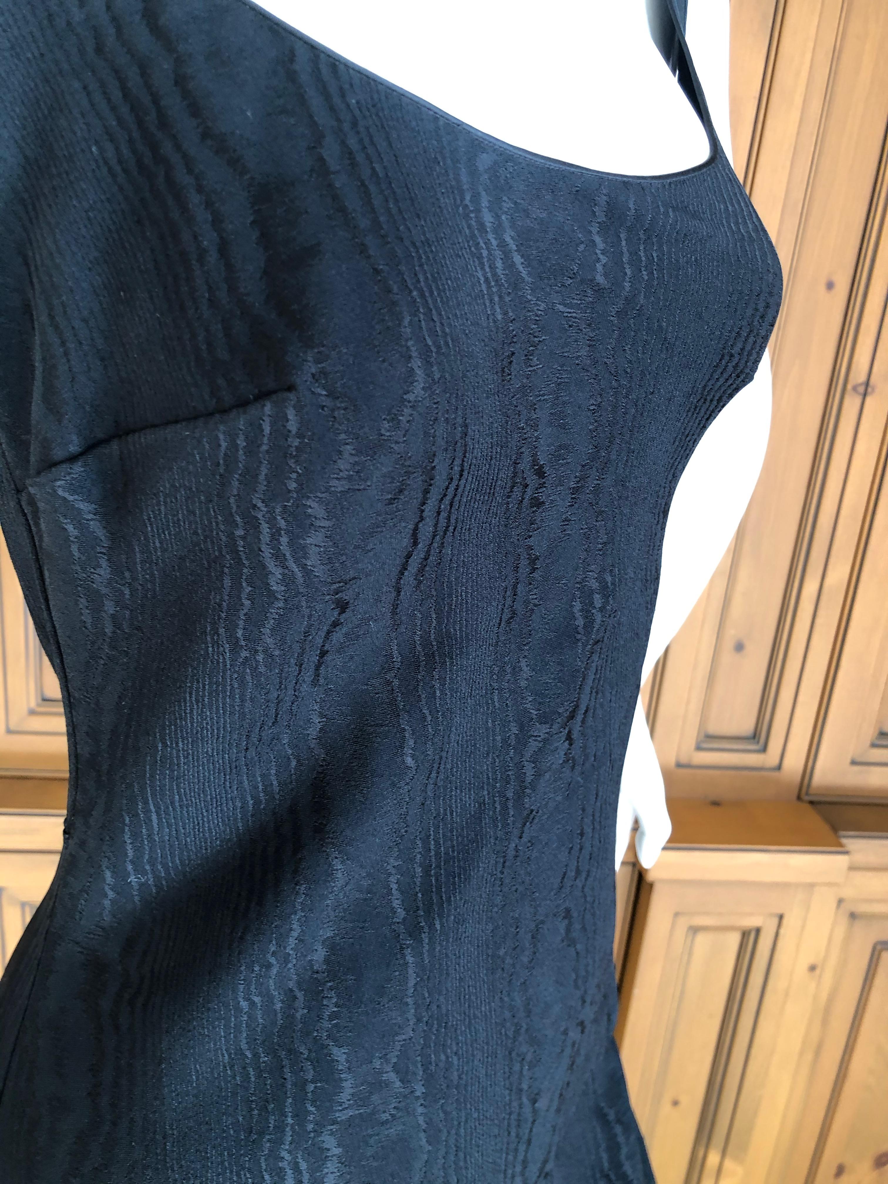 John Galliano Vintage 1999 Bias Cut Wood Grain Pattern Black Evening Dress For Sale 4