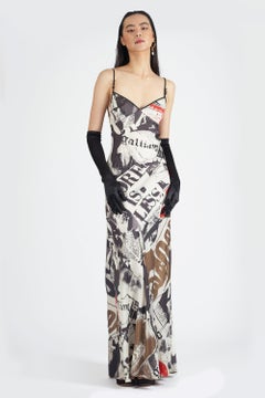John Galliano  Vintage 2000’s Gazette Slip Dress