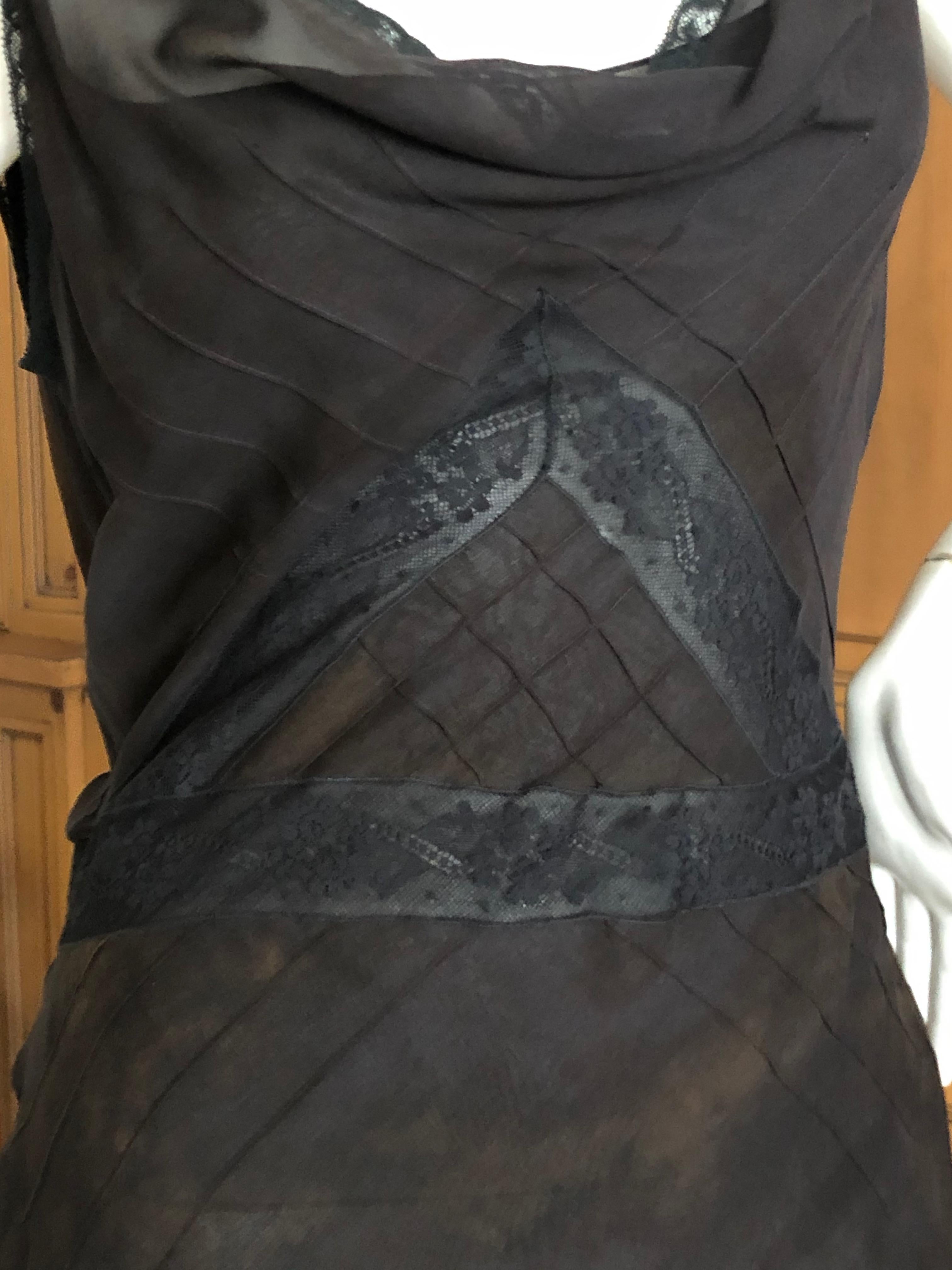 John Galliano VIntage Bias Cut Lace Trimmed Tie Dye Silk Evening Dress 1