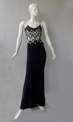 John Galliano Vintage Deco Inspired Bias Cut Dress