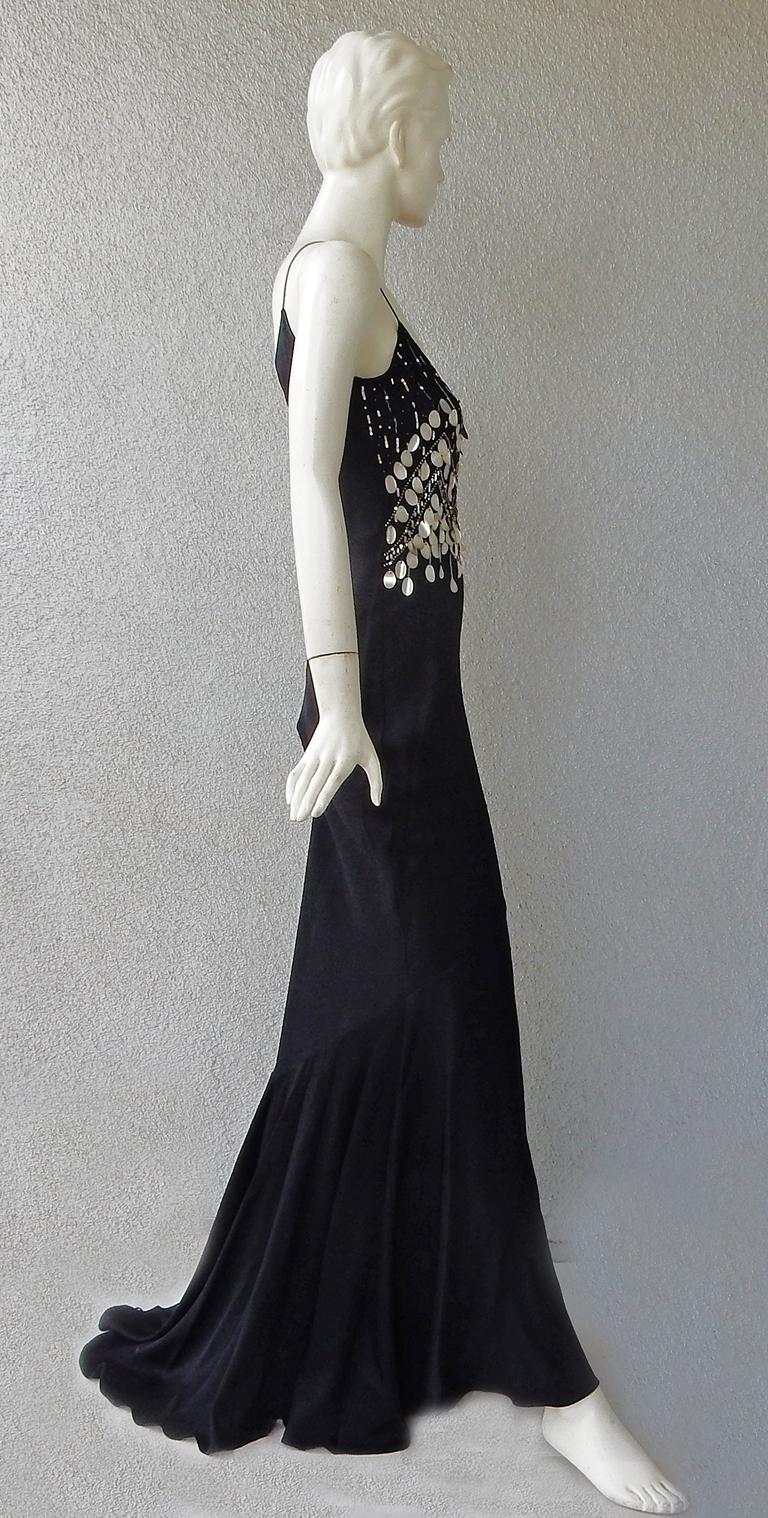 John Galliano Vintage Deko inspiriertes, schräg geschnittenes Kleid im Angebot 1