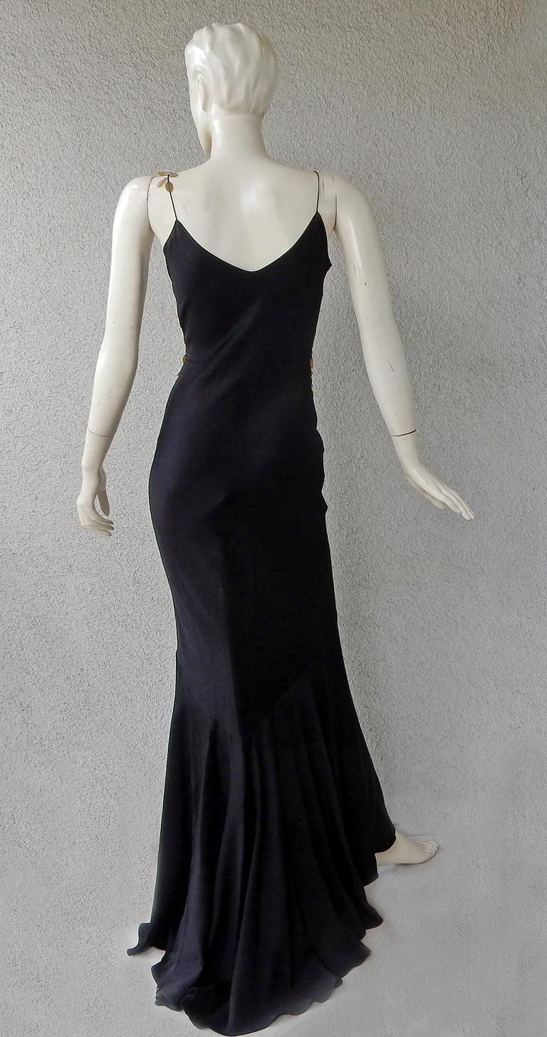 John Galliano Vintage Deko inspiriertes, schräg geschnittenes Kleid im Angebot 2