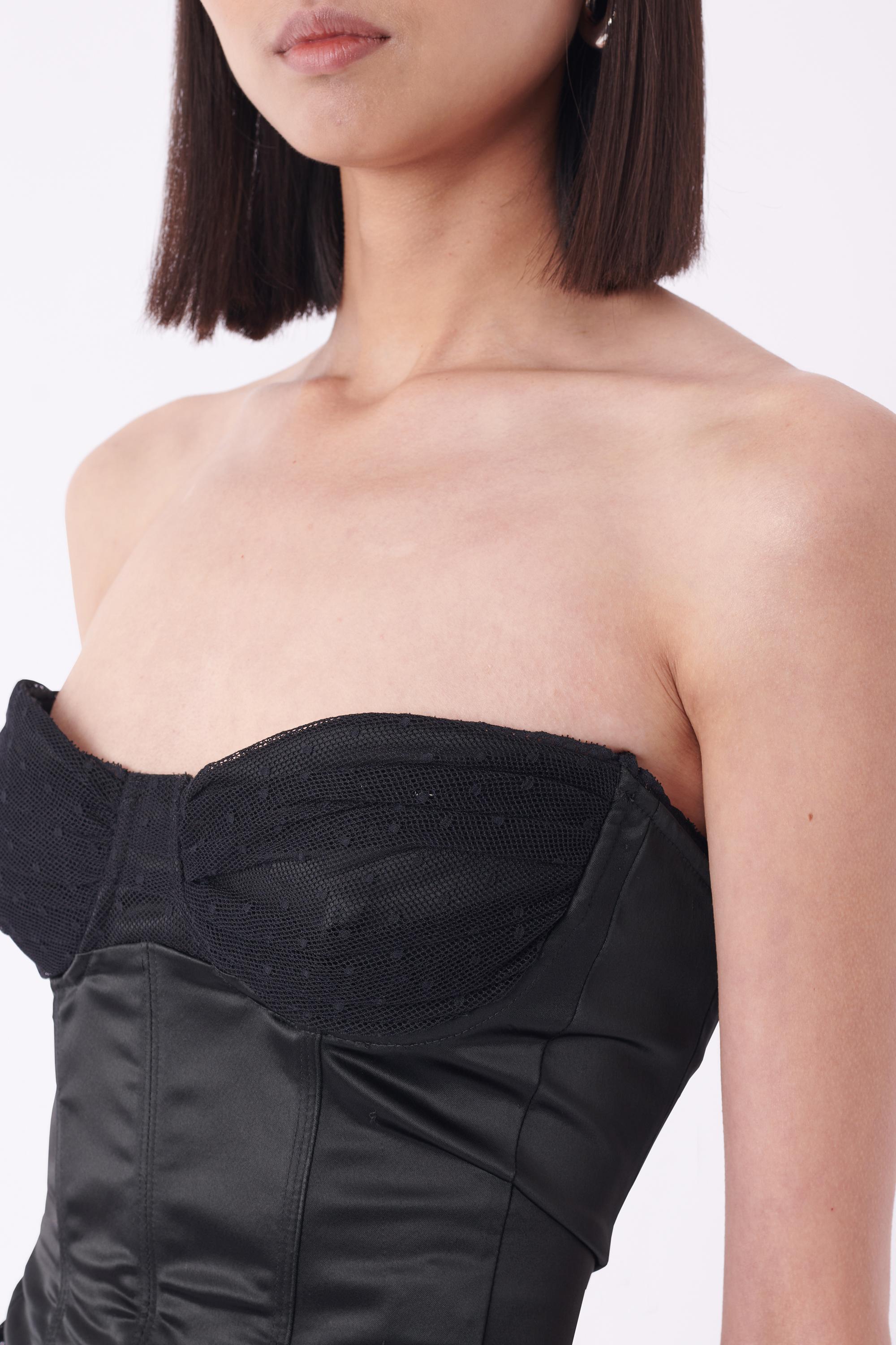 Women's John Galliano Vintage Early 2000’s Black Bustier Dress