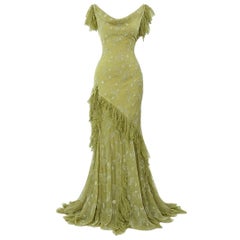 John Galliano Abito da sera vintage Autunno/Inverno 2004 Taglia 40FR