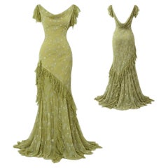 John Galliano Vintage Evening Gown Fall/Winter 2004 Size 40FR