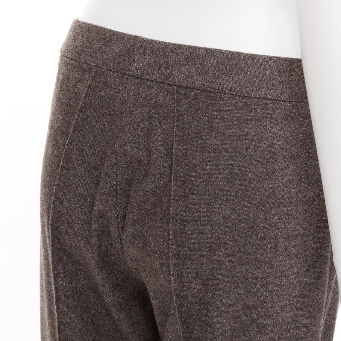 JOHN GALLIANO Pantalón de traje acampanado vintage gris topo mezcla de lana y cachemira FR40 L en venta 2