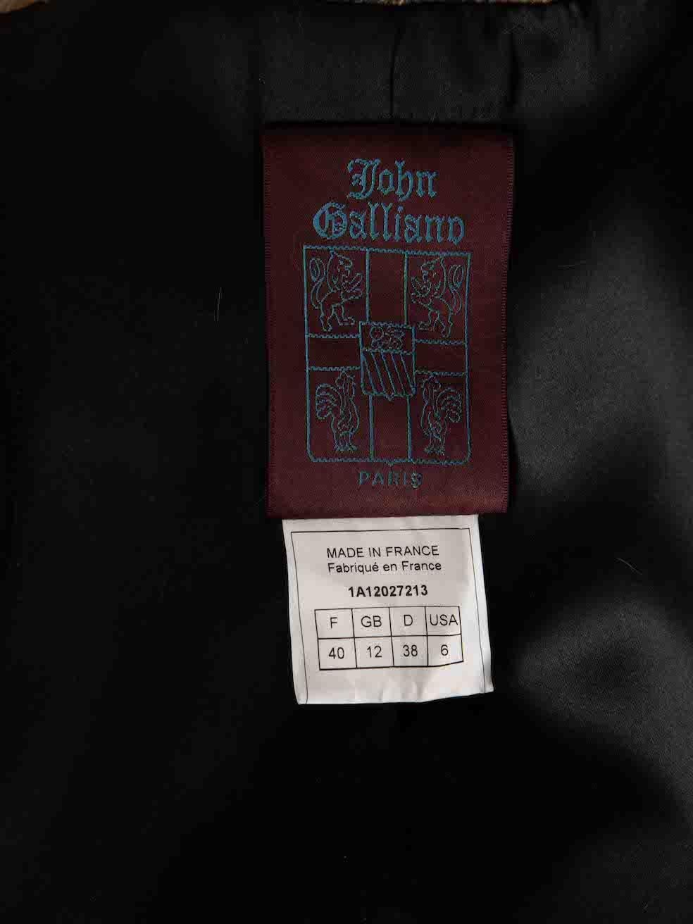 John Galliano Vintage Grey Wool Fur Trim Blazer Size L 3