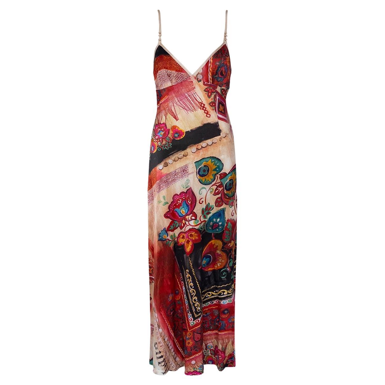 John Galliano Vestido Vintage Paisley Gown en venta