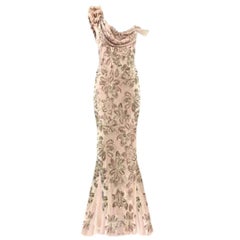 John Galliano abito rosa vintage impreziosito primavera/estate taglia 38FR