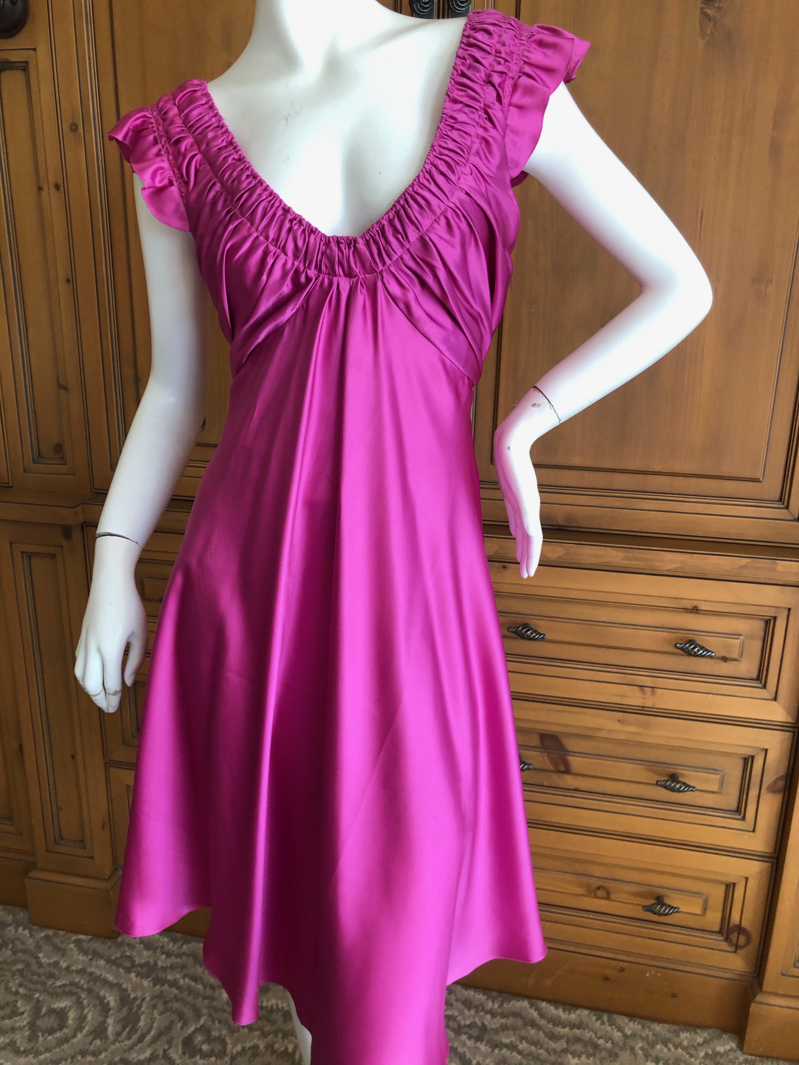   John Galliano Vintage Pink Low Cut Dress with Gathered Details.
So Sweet
Size 40
Bust 38
