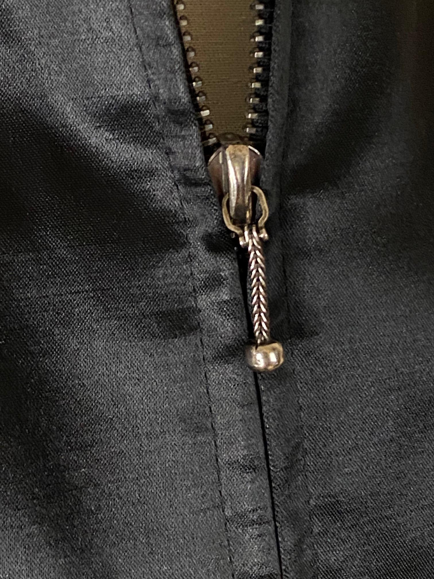 John Galliano Vintage Satin Bomber Jacket - Fencing Collection In Good Condition For Sale In Glasgow, GB