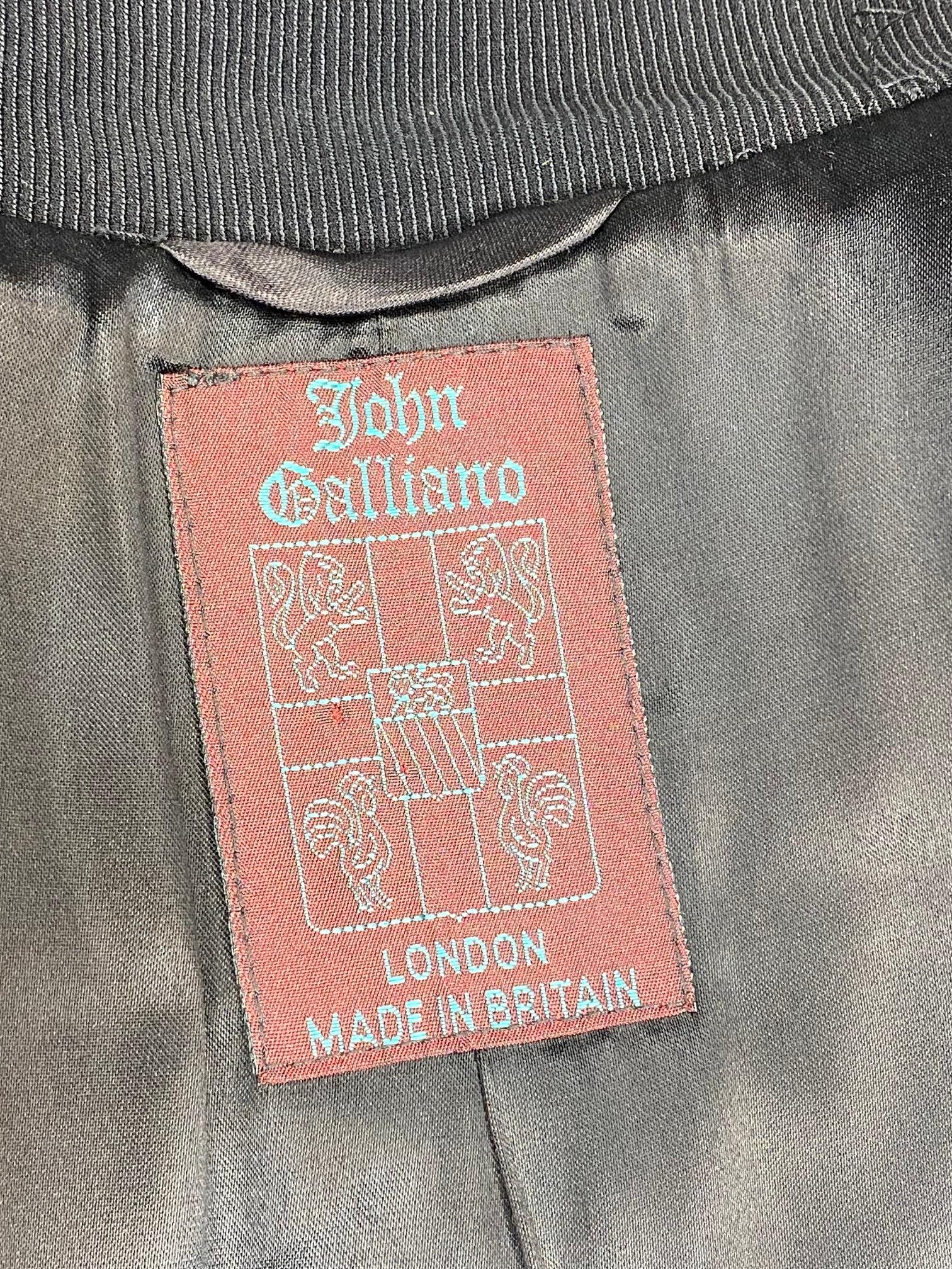 John Galliano Vintage Satin Bomber Jacket - Fencing Collection For Sale 1