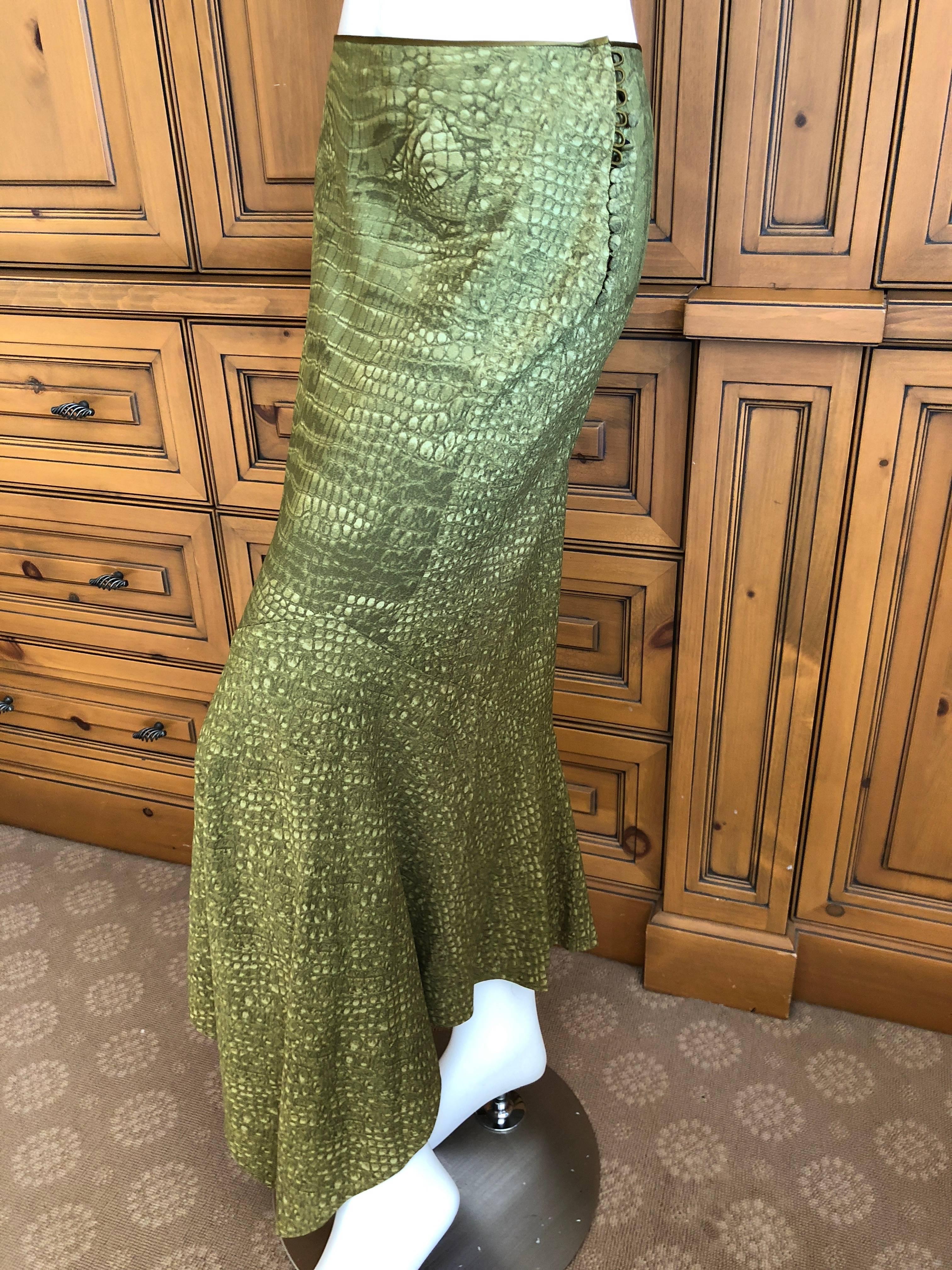 green fishtail skirt
