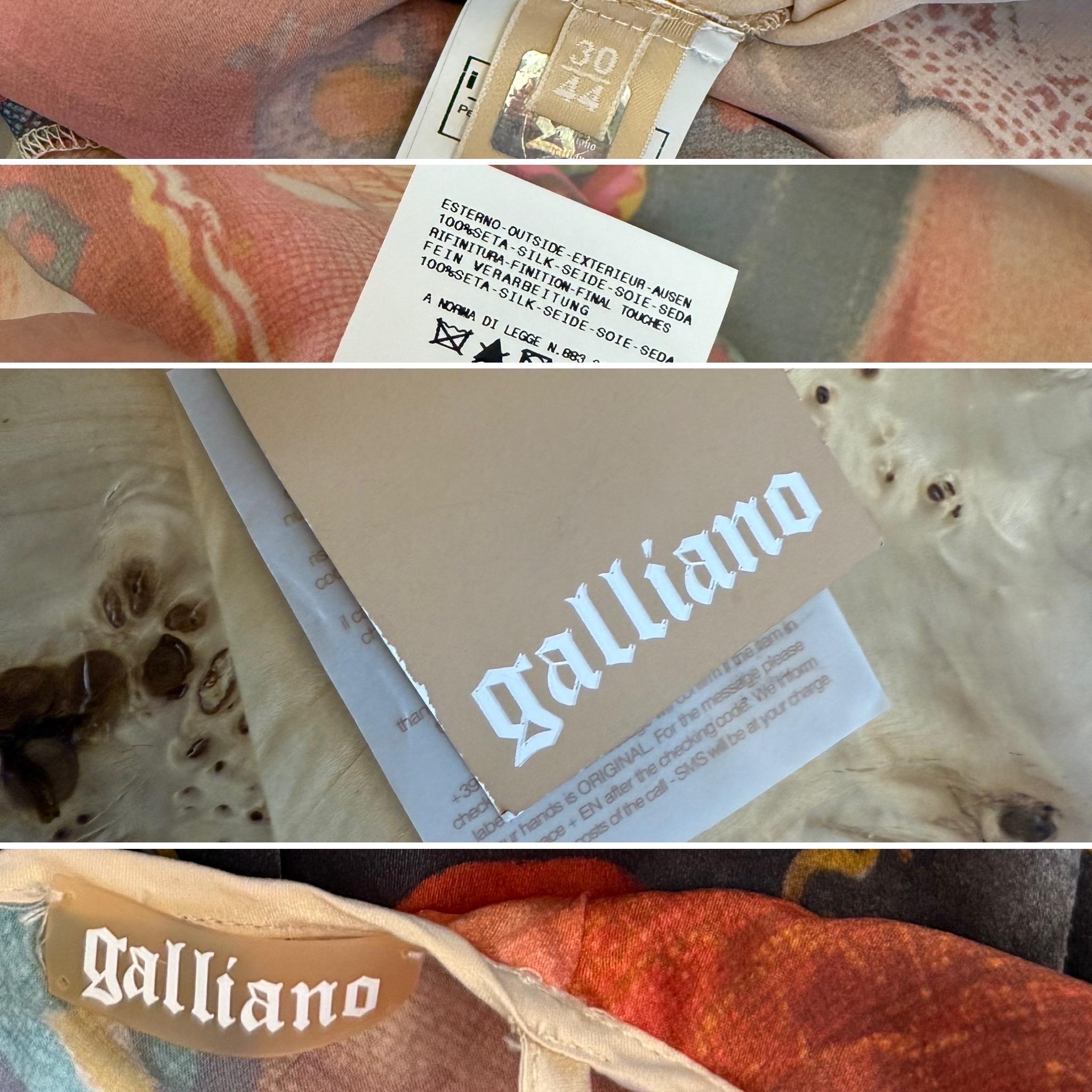 John Galliano
Vintage By
Leuchtendes, lebendiges Farbmuster
100% Seide
Rücken-Reißverschluss
Größe IT44
NWT's, Unberührt
Maße in Zoll, flach liegend: Länge 63, Grube zu Grube 15 bis 16,5, kleinste Taille 15

Endverkauf