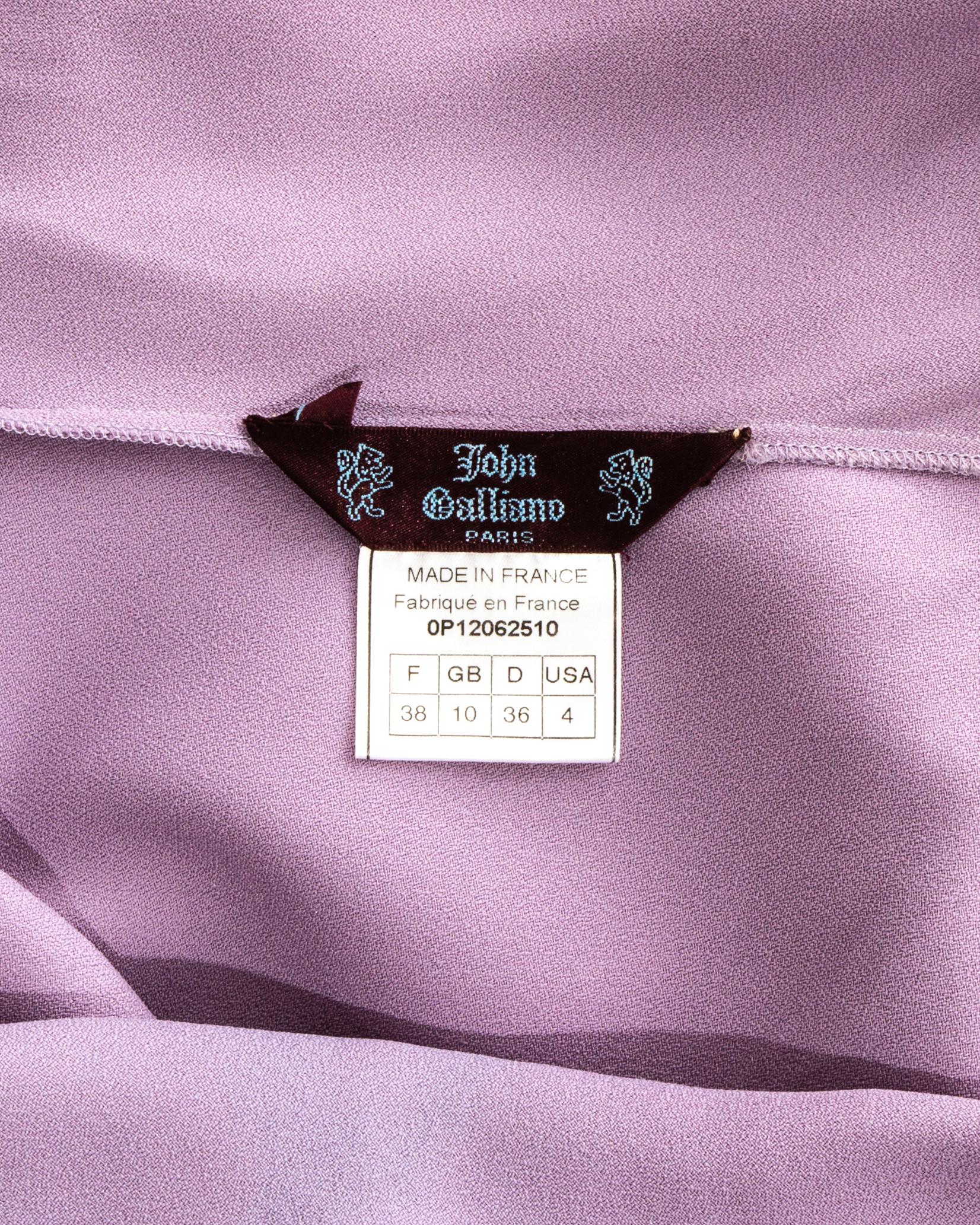 John Galliano violet acetate bias cut evening dress, ss 2000 In Good Condition In London, GB