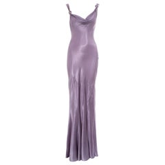 John Galliano violet acetate bias cut evening dress, ss 2000
