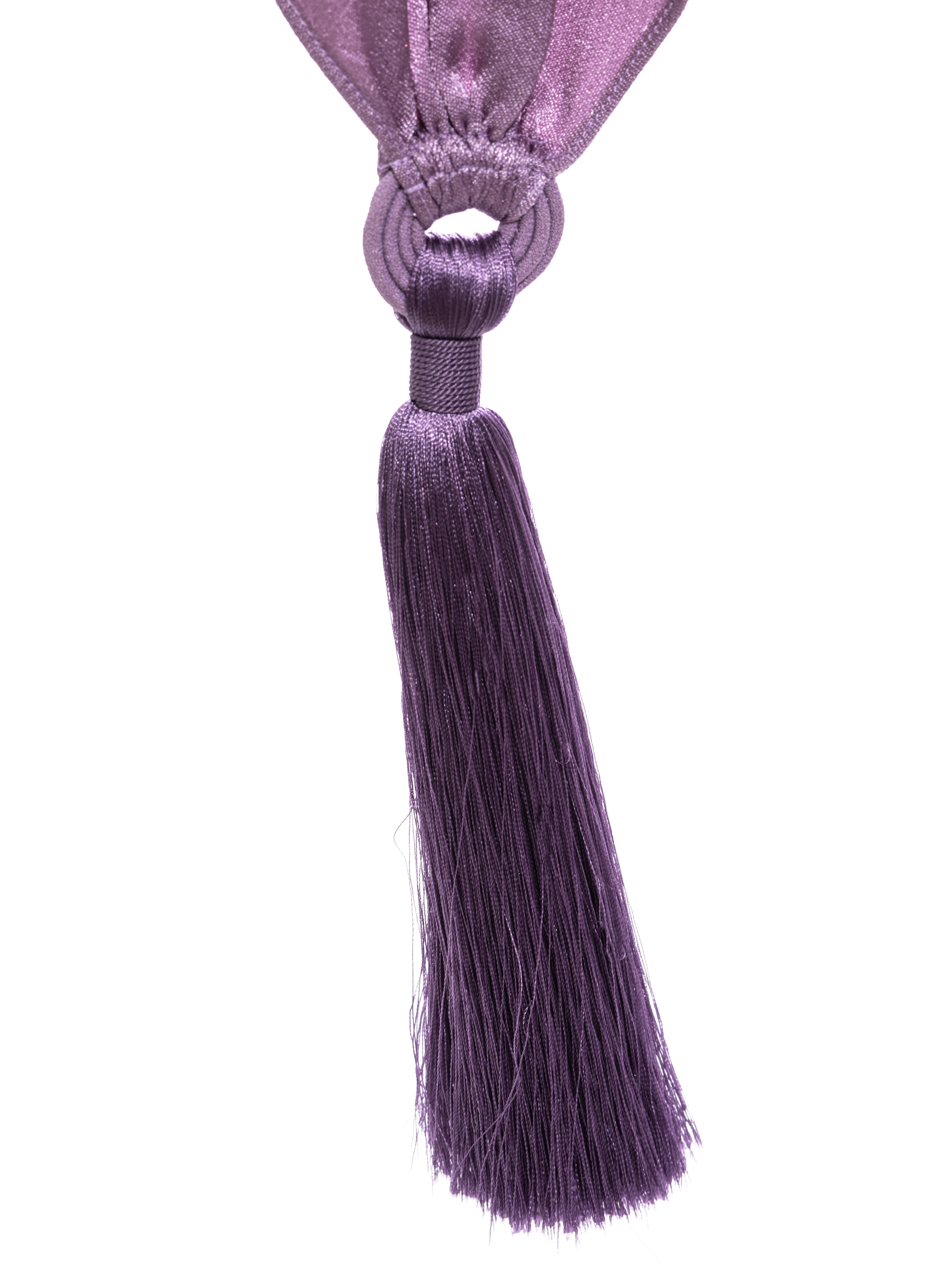 John Galliano violet crepe-backed satin evening dress and shawl, ss 2000 In Excellent Condition In London, GB