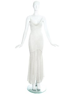John Galliano white crochet knitted maxi dress, ss 2000