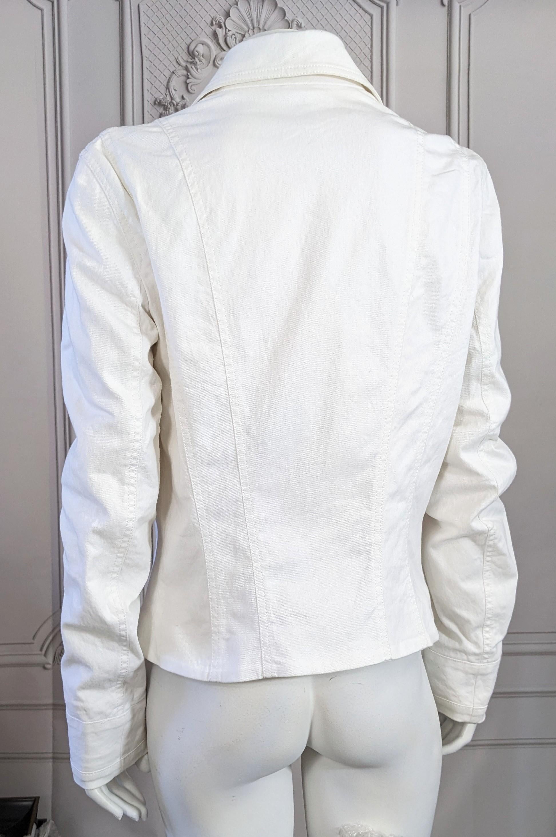 John Galliano White Denim Jacket For Sale 1