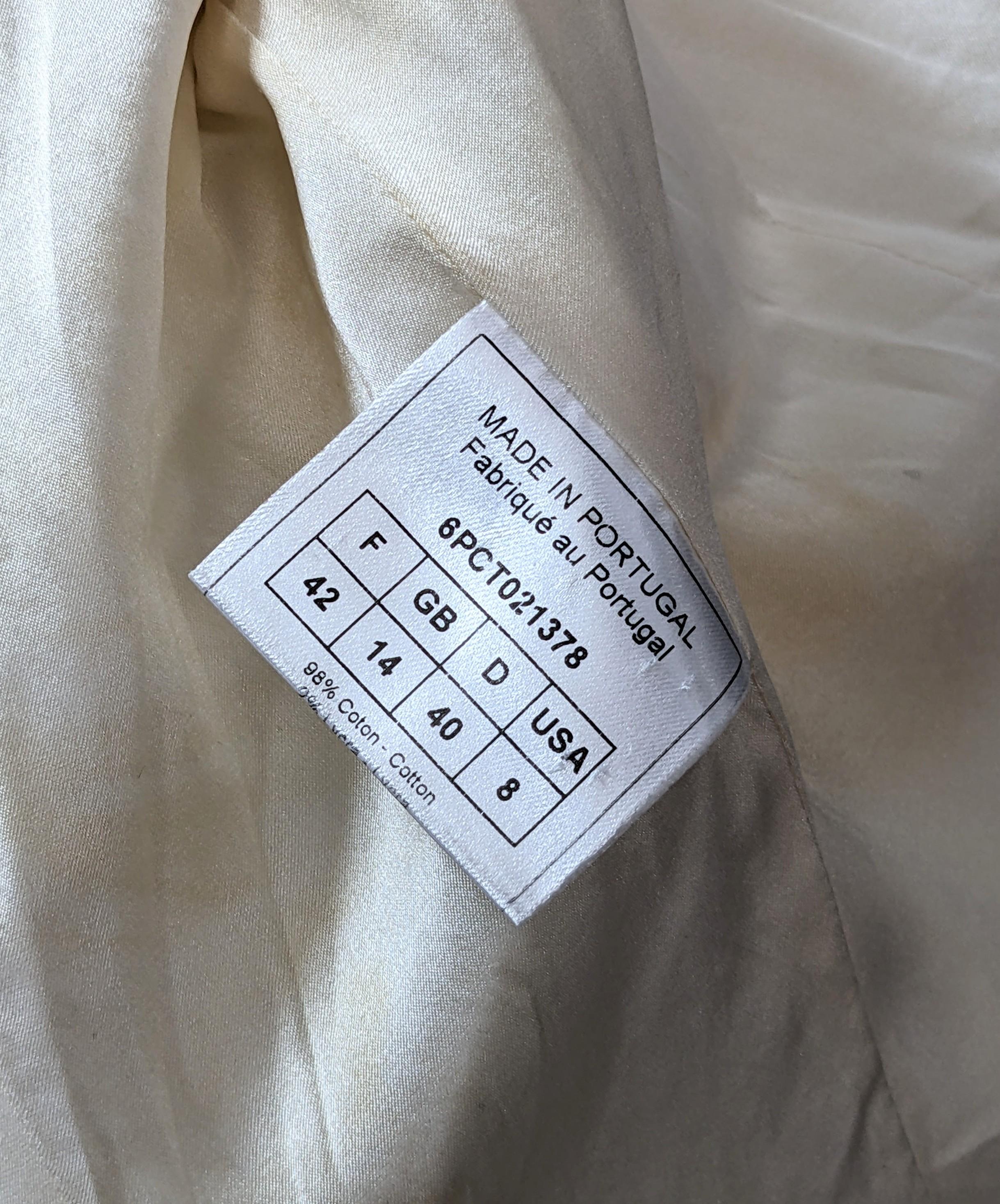 John Galliano White Denim Jacket For Sale 4
