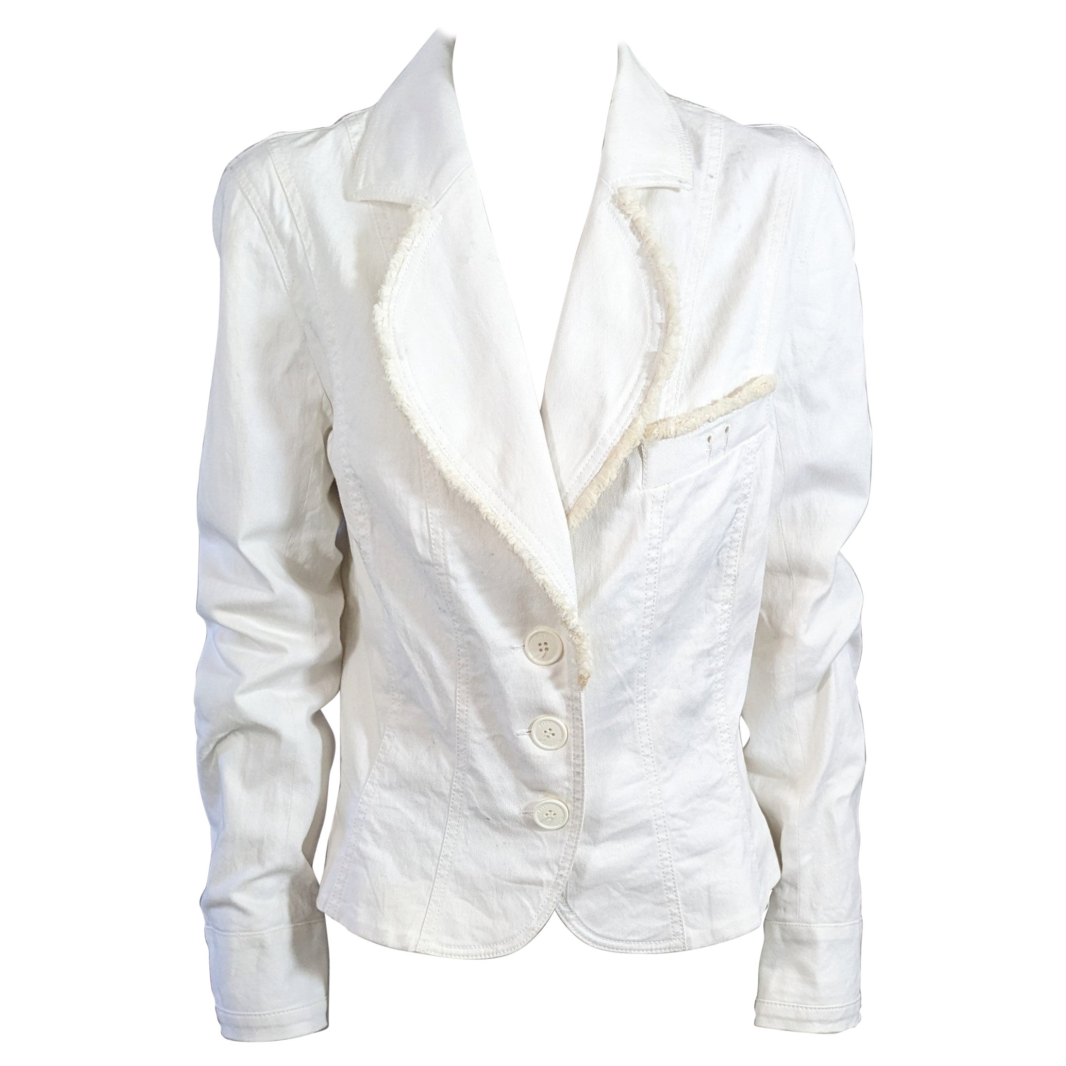 John Galliano Chaqueta vaquera blanca