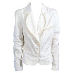 John Galliano Chaqueta vaquera blanca