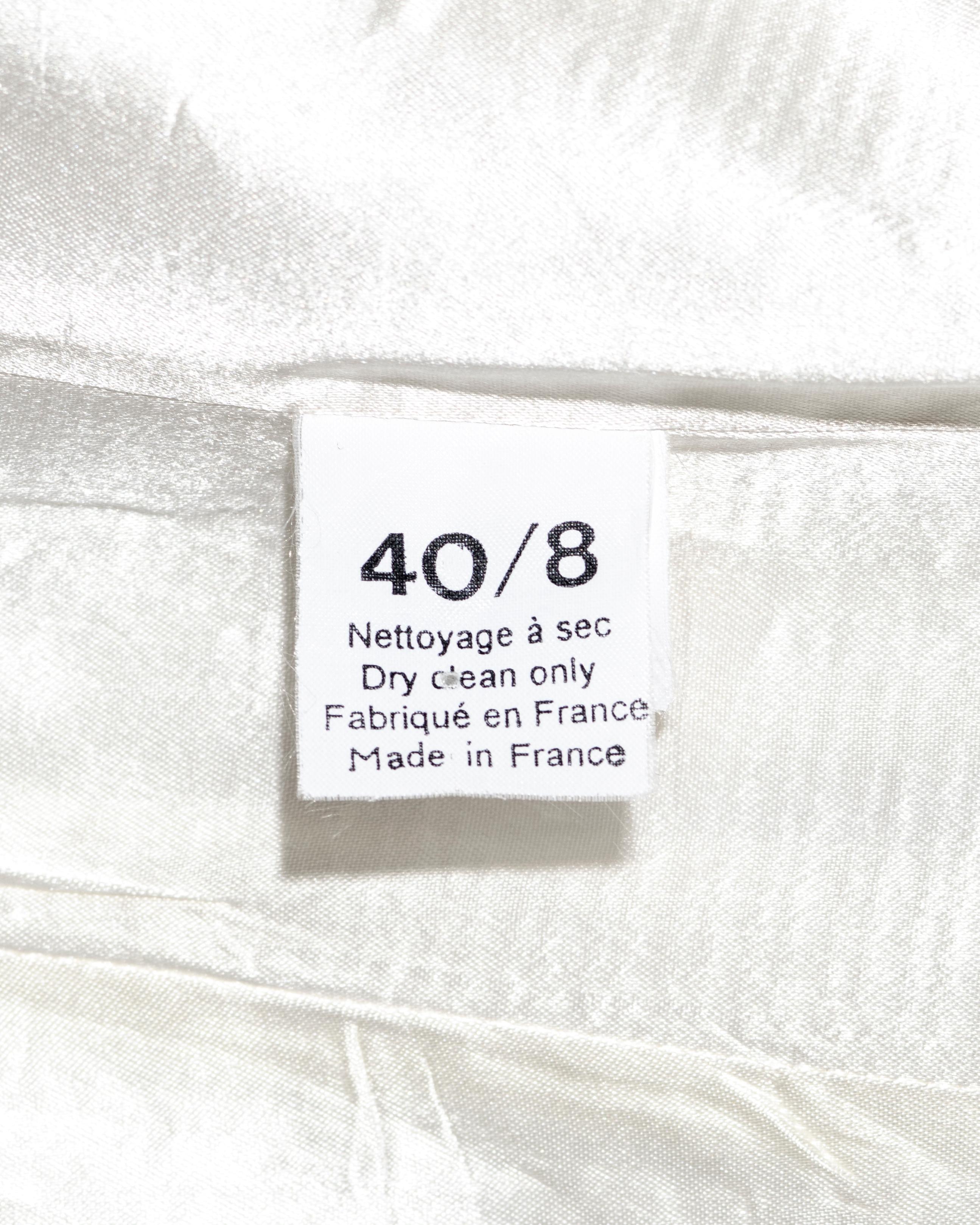 John Galliano white pique cotton jacket and dress ensemble, ss 1995 8