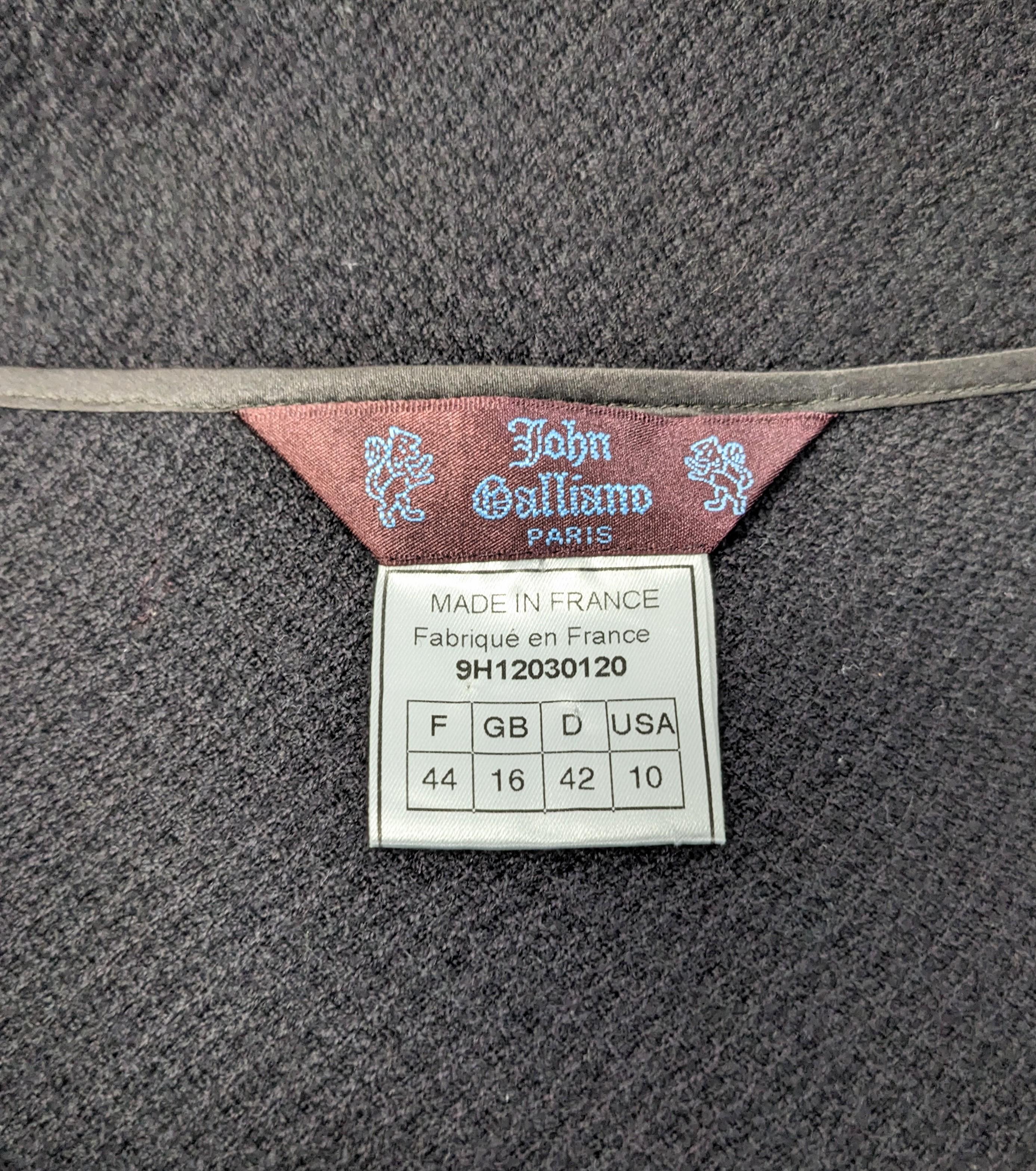 Traje de crepé de lana John Galliano, Colección Maorí Otoño-Invierno 1999. en venta 10