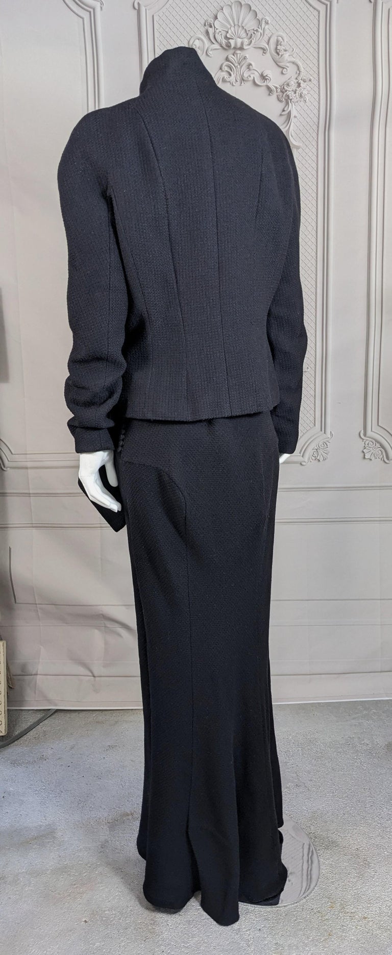 John Galliano Wool Crepe Suit, Fall Winter 1999 Maori Collection.