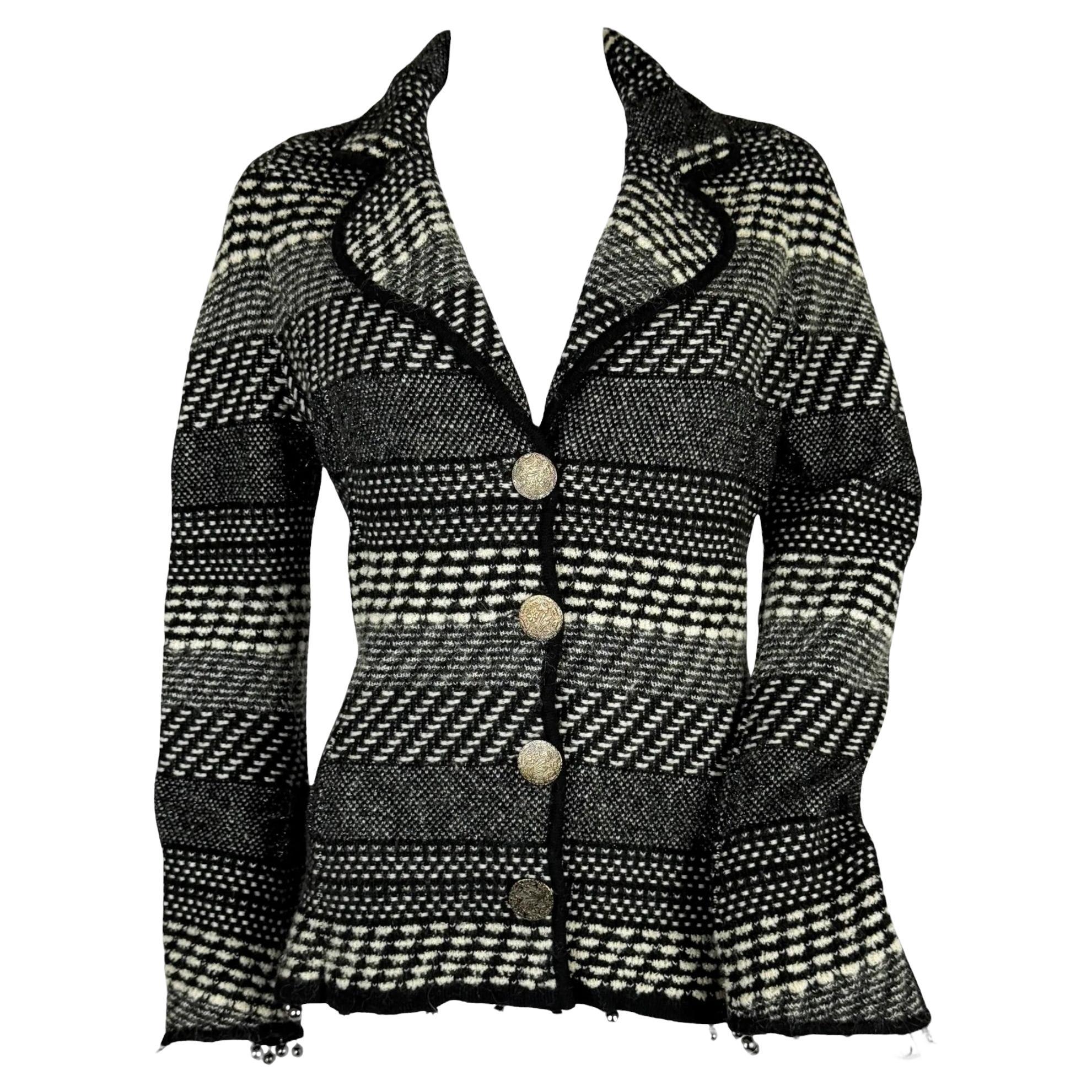 John Galliano Wolljacke mit Perlensaum, FW 2004 im Angebot