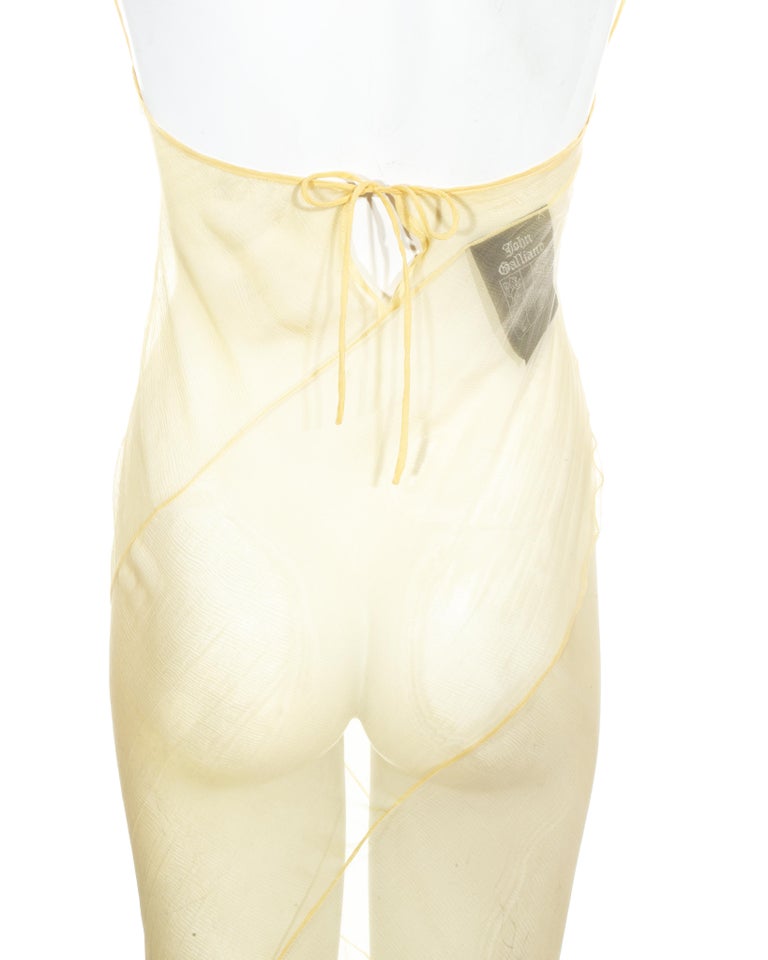 John Galliano yellow silk chiffon bias-cut slip-dress, ss 1993 3