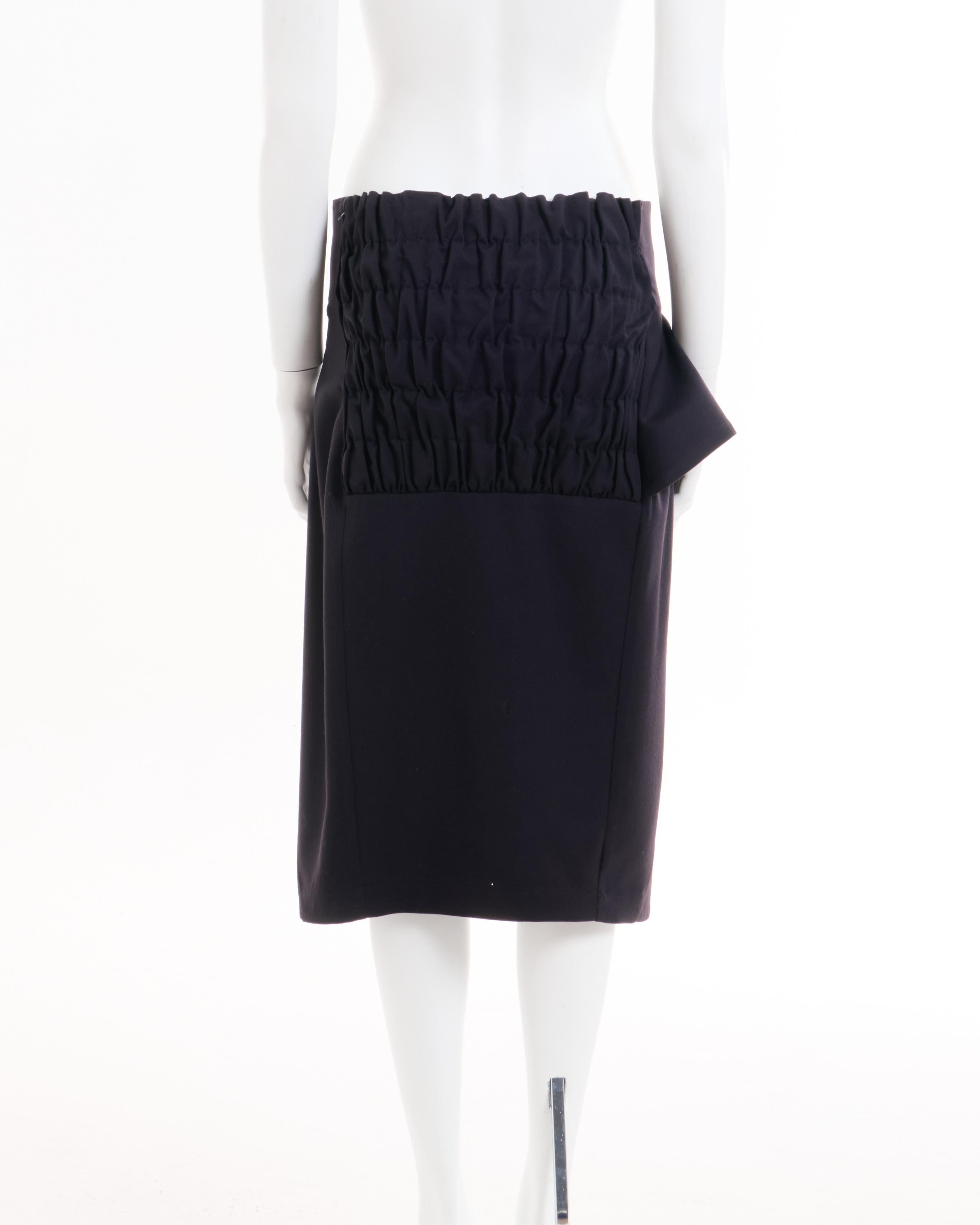 Black John Galliano	F/W 1986 ‘Fallen Angels’ collection plum wool overlapped skirt