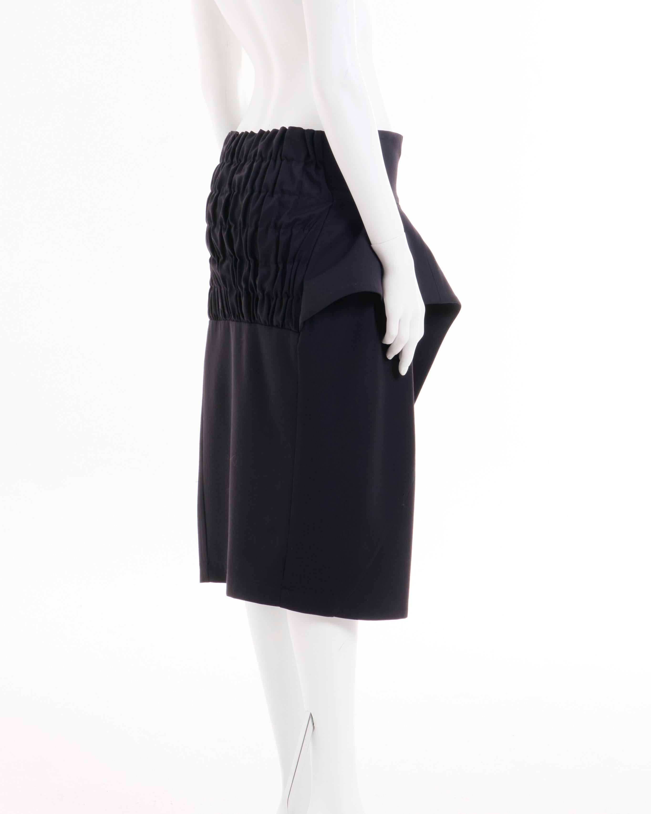 John Galliano	F/W 1986 ‘Fallen Angels’ collection plum wool overlapped skirt In Excellent Condition In Milano, IT