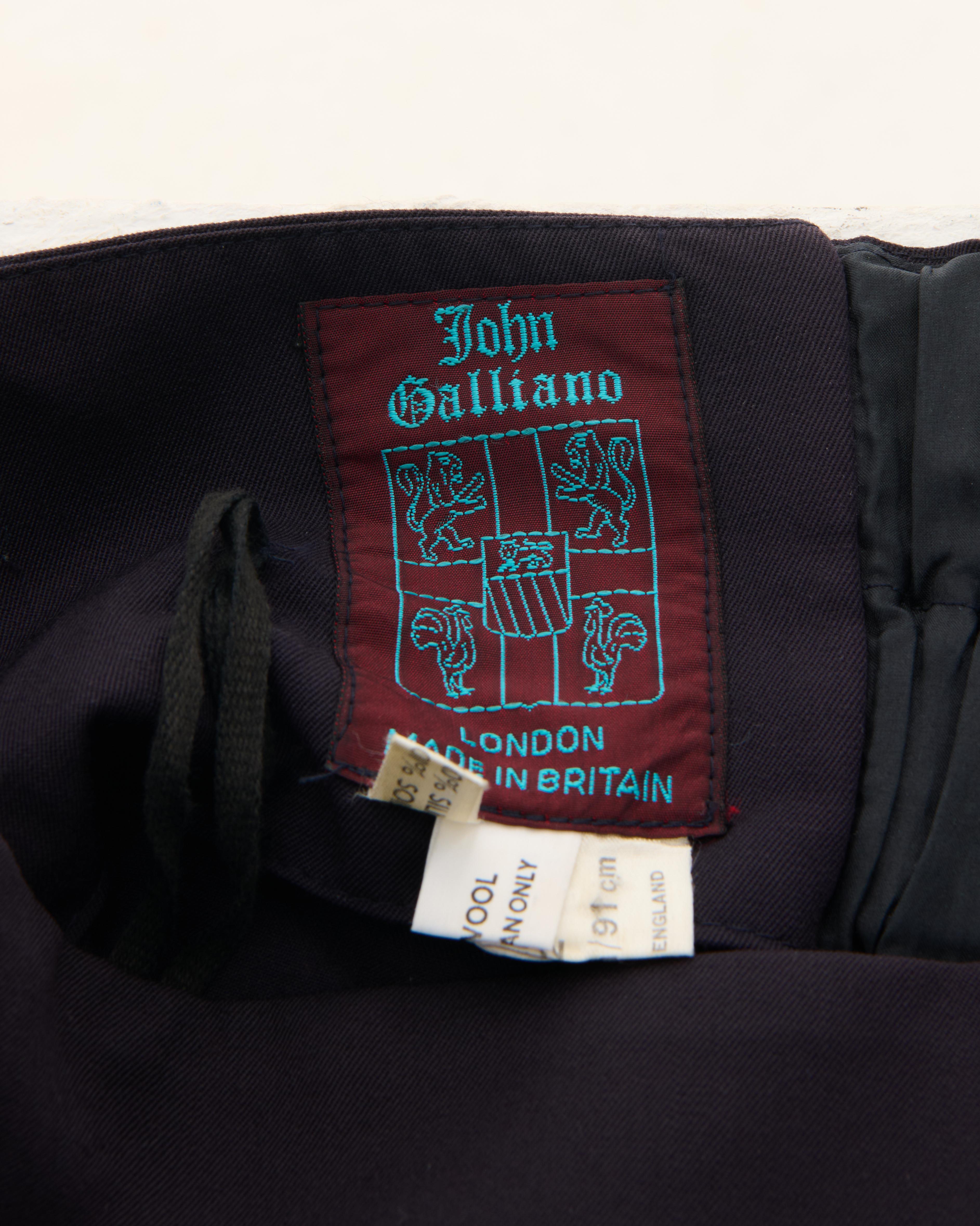 Women's John Galliano	F/W 1986 ‘Fallen Angels’ collection plum wool overlapped skirt