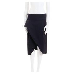 John Galliano	F/W 1986 ‘Fallen Angels’ collection plum wool overlapped skirt