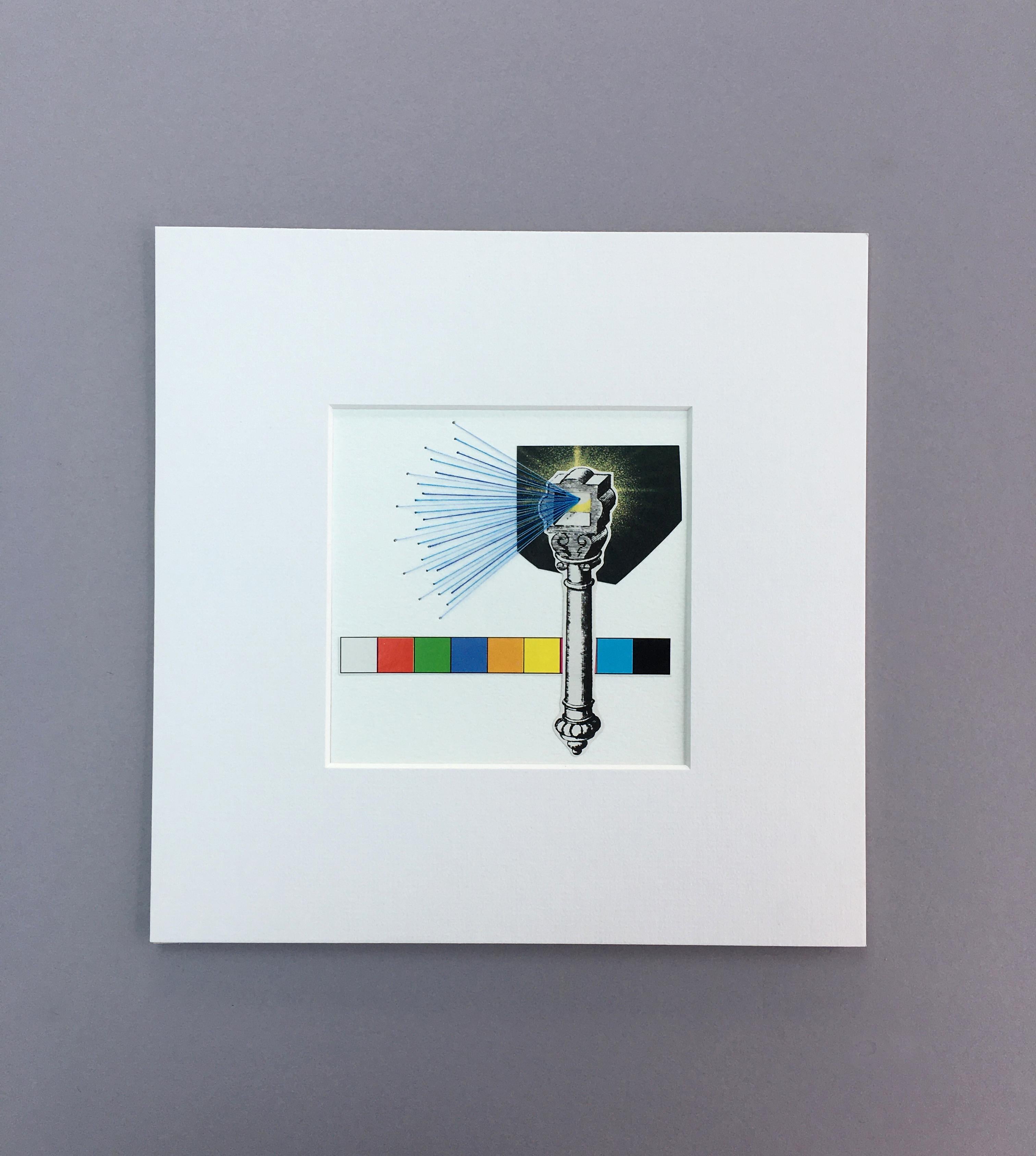 <p>Artist Comments<br />Artist John Gardner displays a modern abstract with elements of geometric minimalism. The figurative symbols explore the connection between vision and reality. The scepter functions as an instrument that connects what we see