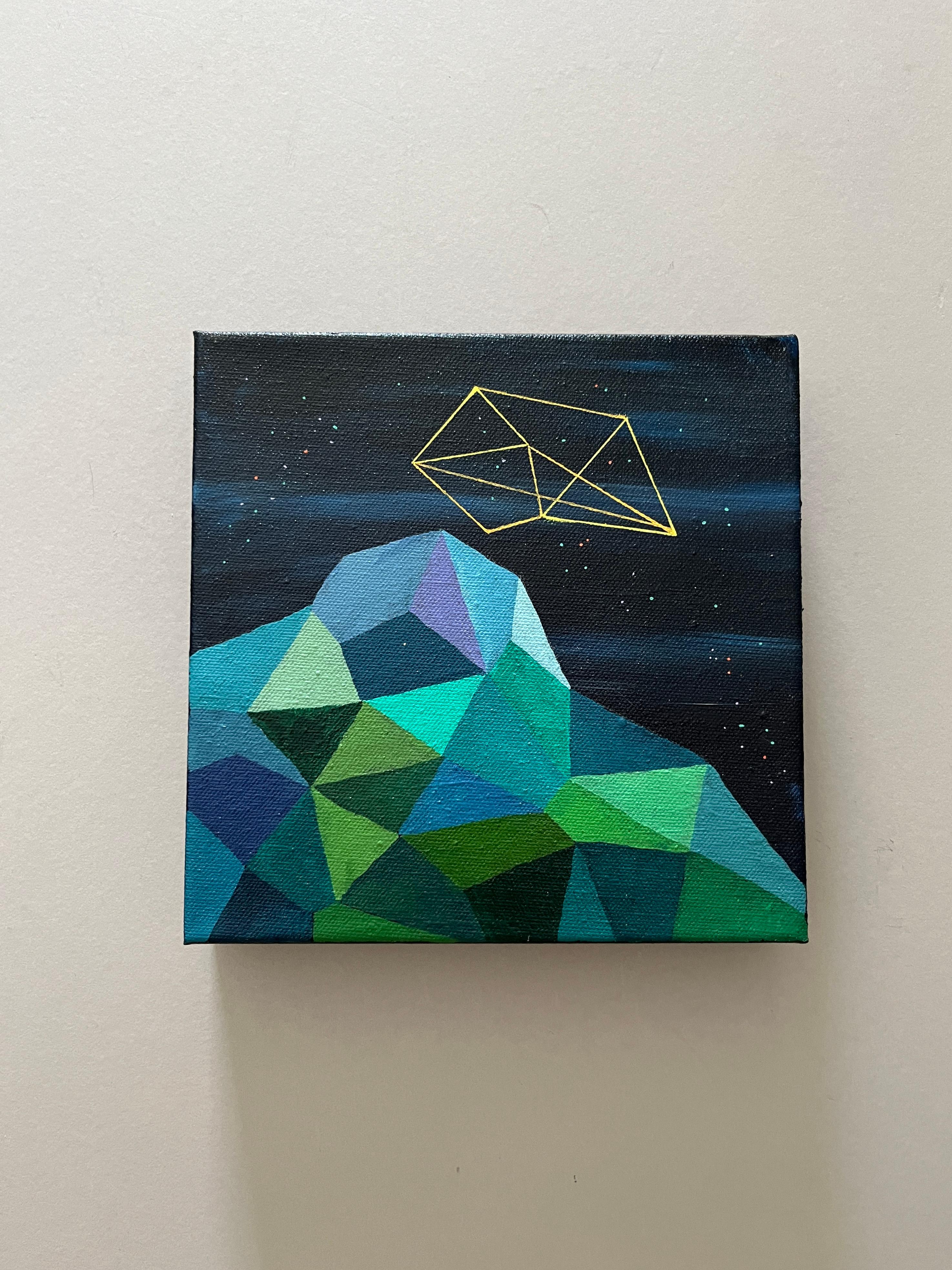 Notte, Pittura astratta - Painting Astratto di John Gardner