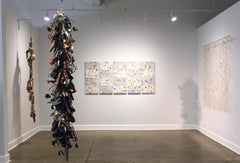 Contemporary, Mixed Media, Hanging, Sculpture, Wood, Metal, Glass, Found Objects