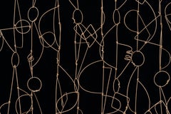 "Sierra Madre Boogie", Wall Mounting Tapestry Composed of Plied Brass Wire