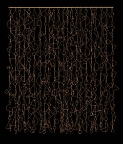 "Sierra Madre Boogie", Wall Mounting Tapestry Composed of Plied Brass Wire
