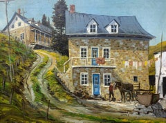 Old Mill near Baie St. Paul, Impressionist Landscape in Quebec,  Canada, 1954