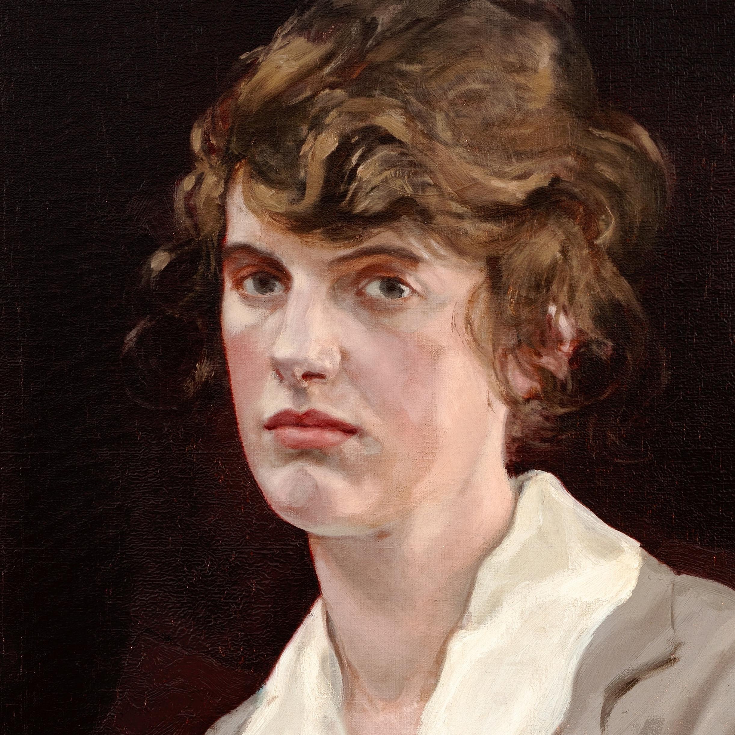 Portrait of the artist’s cousin, Gladys Coombs (1899-1963), c. 1920-25 - Post-Impressionist Painting by John George Hookham