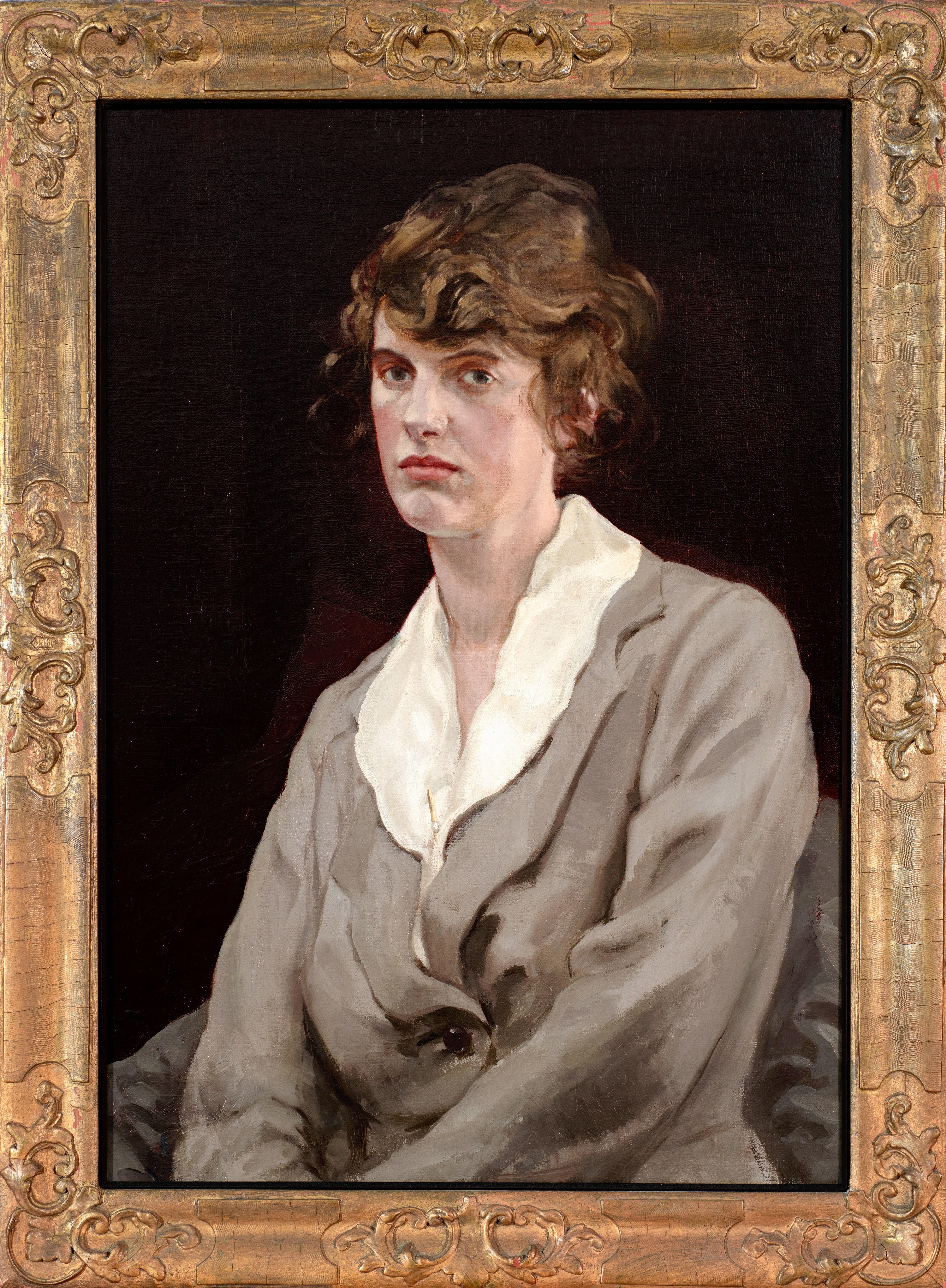 John George Hookham Portrait Painting - Portrait of the artist’s cousin, Gladys Coombs (1899-1963), c. 1920-25