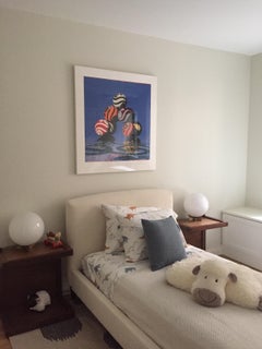 "Land Fall" by John Gibson (Balls, Geometric, Blue, Colorful, Screen print)