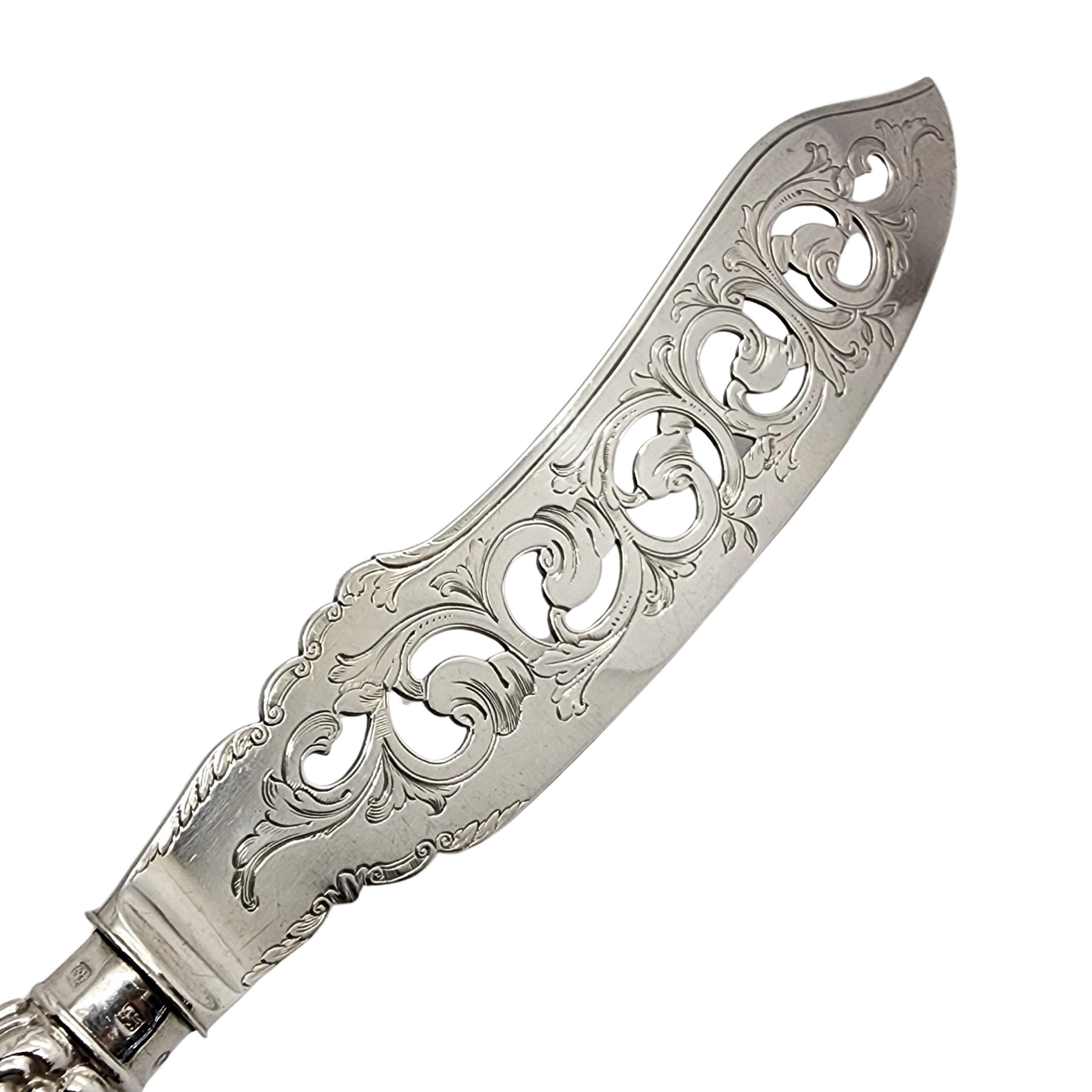 Women's or Men's John Gilbert England Sterling Silver Fish Fork and Knife Serving Set For Sale