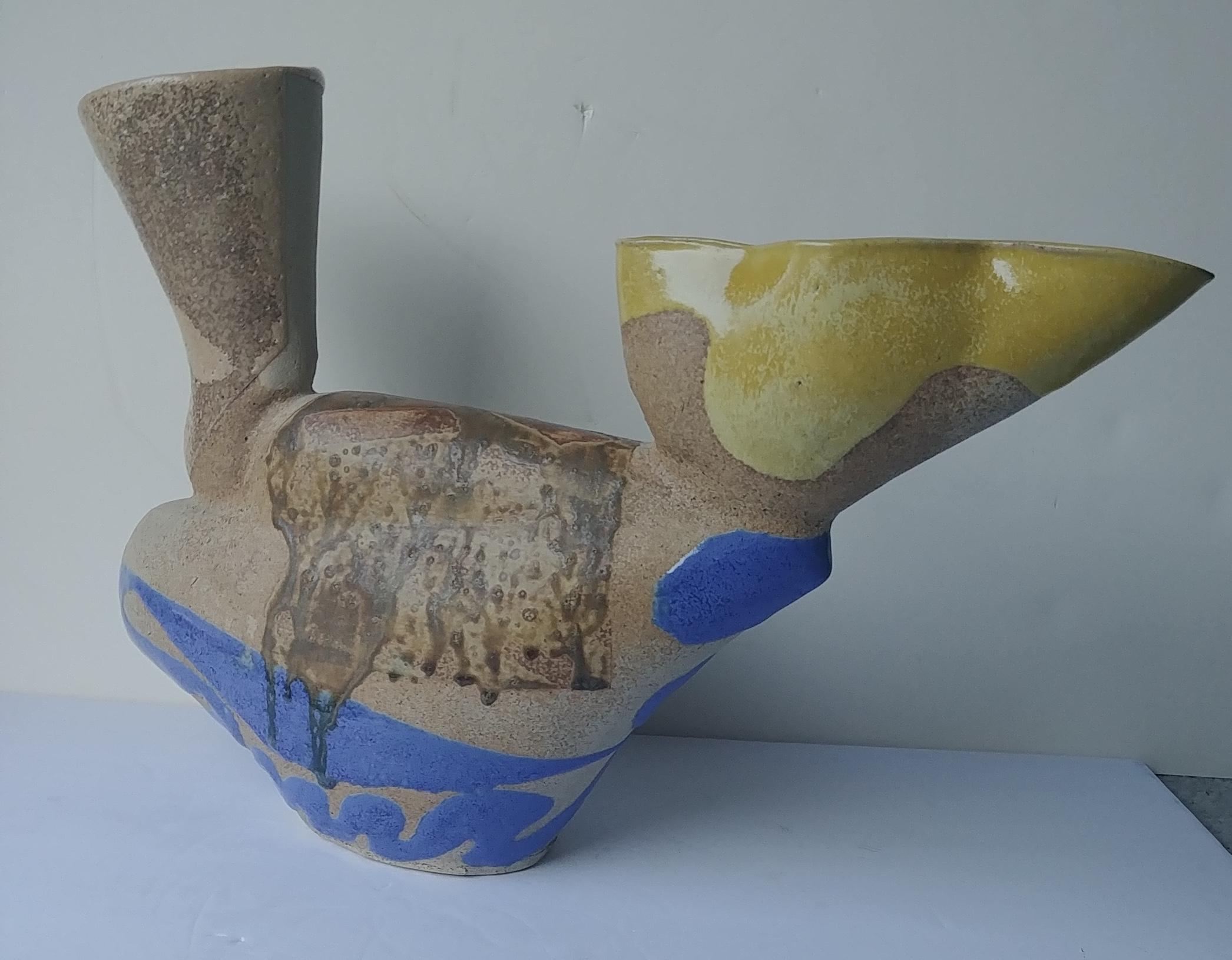 Post-Modern John Gill Large Ewer, Sculpture, Earthware/Ceramic/Pottery, Signed, Dated For Sale